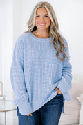 Falling Petals Sweater, Blue
