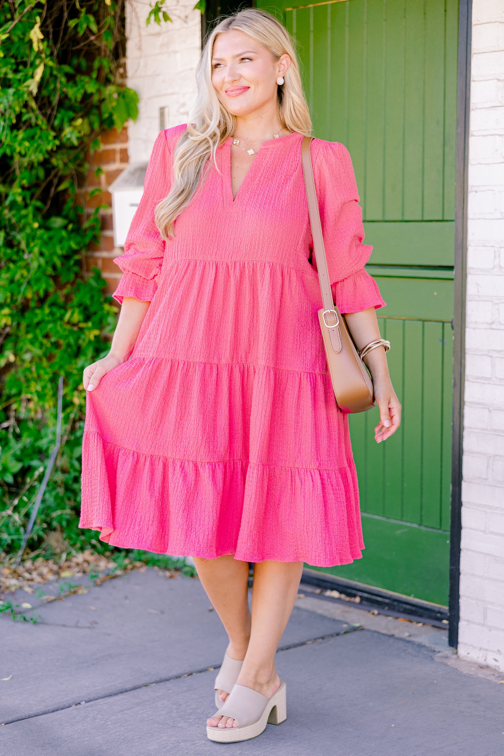 Farmer's Market Cutie Dress, Hot Pink