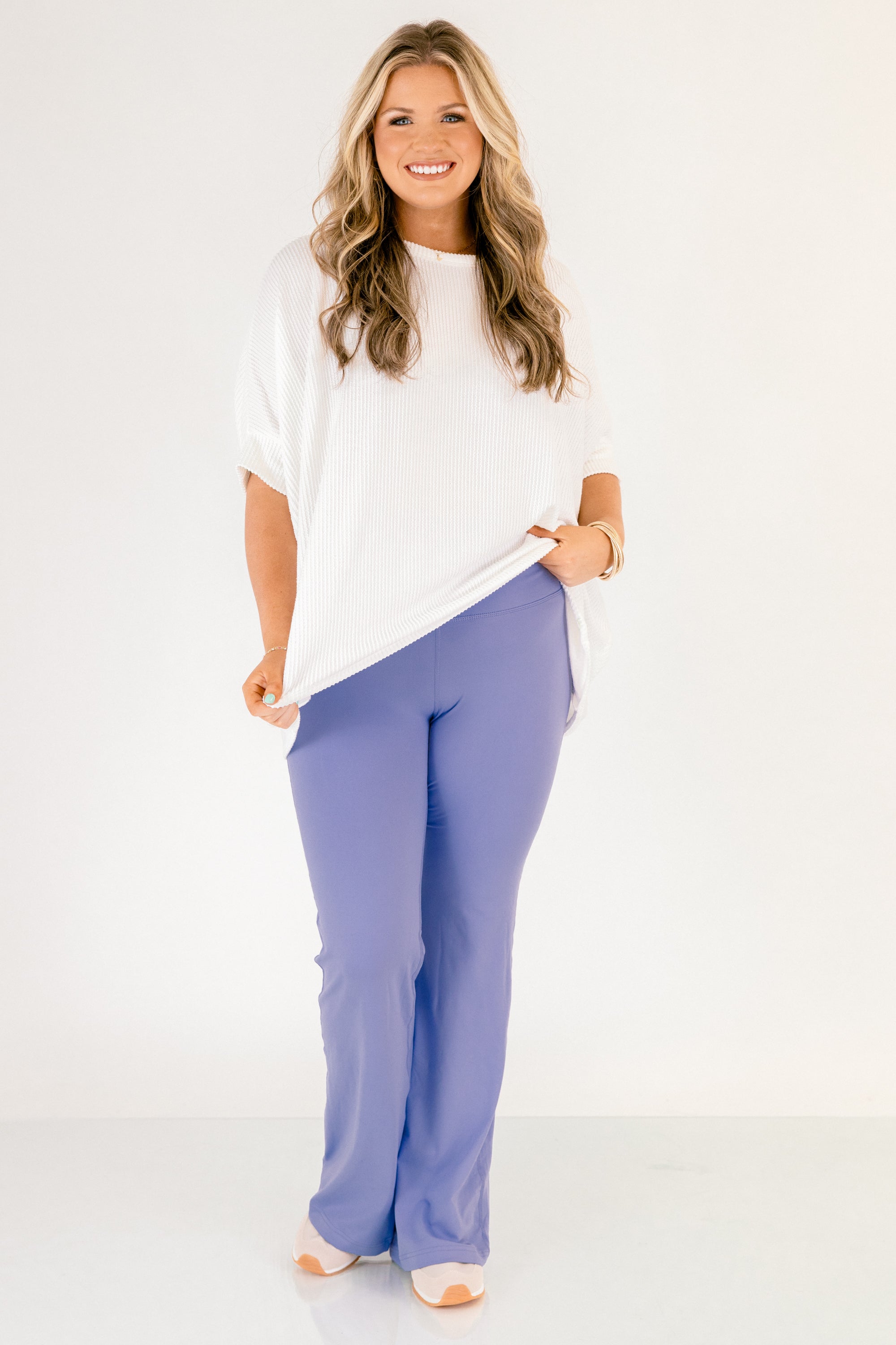 Fast And Flirty Leggings, Blue Hyacinth