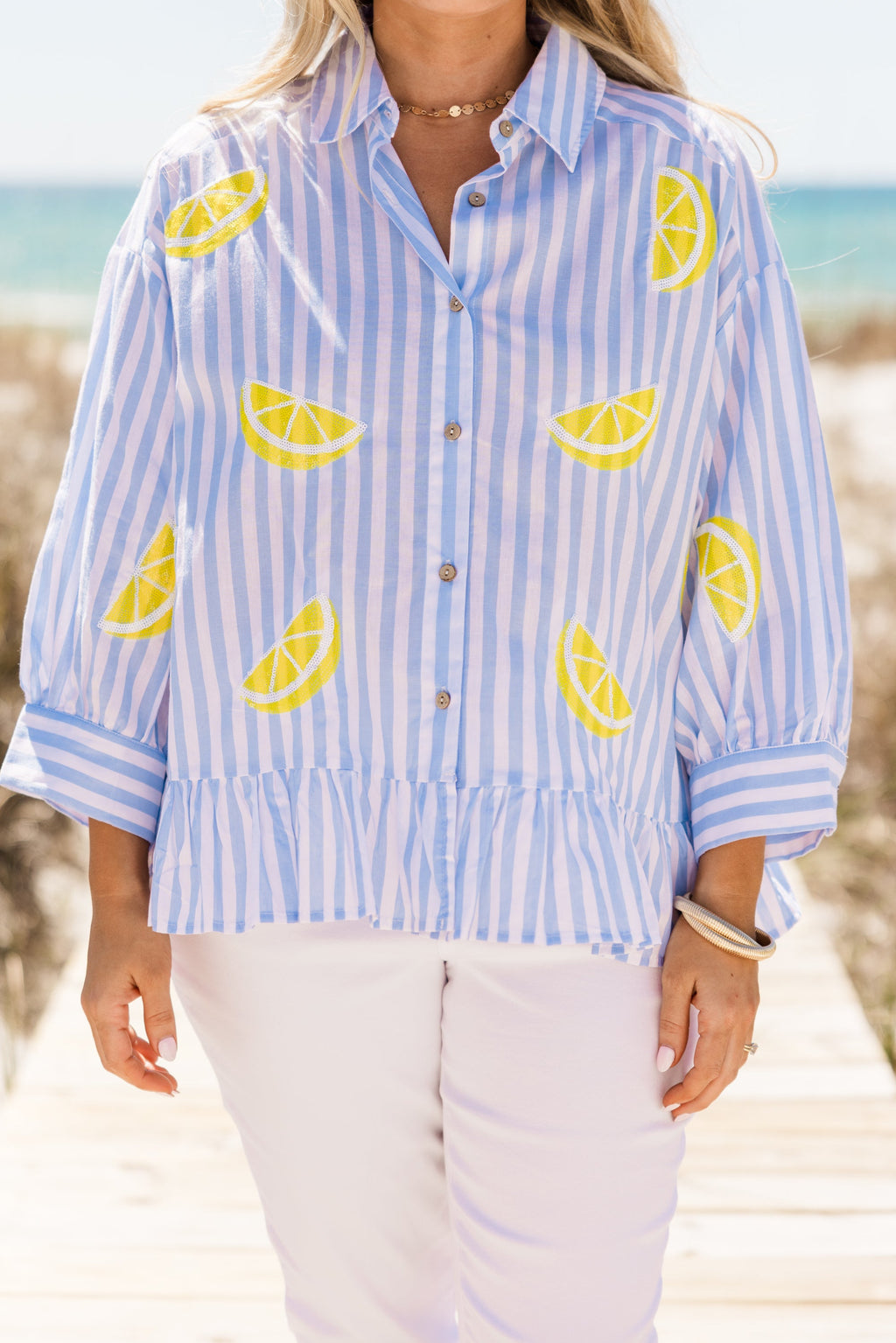 Feel Free Top, Blue Lemon