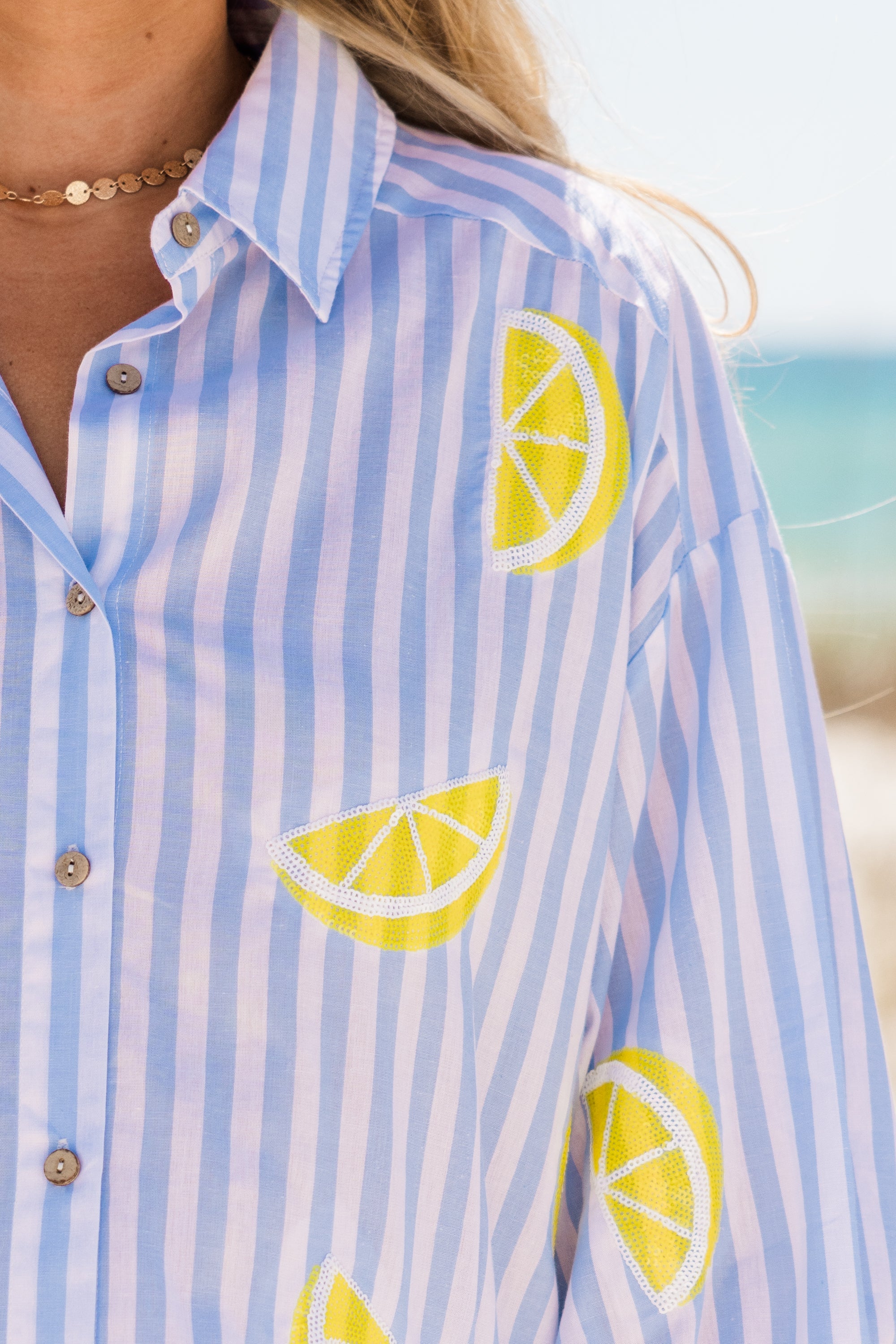 Feel Free Top, Blue Lemon