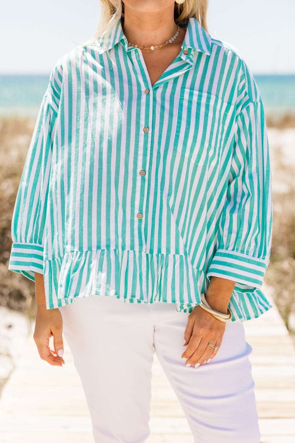 Feel Free Top, Turquoise