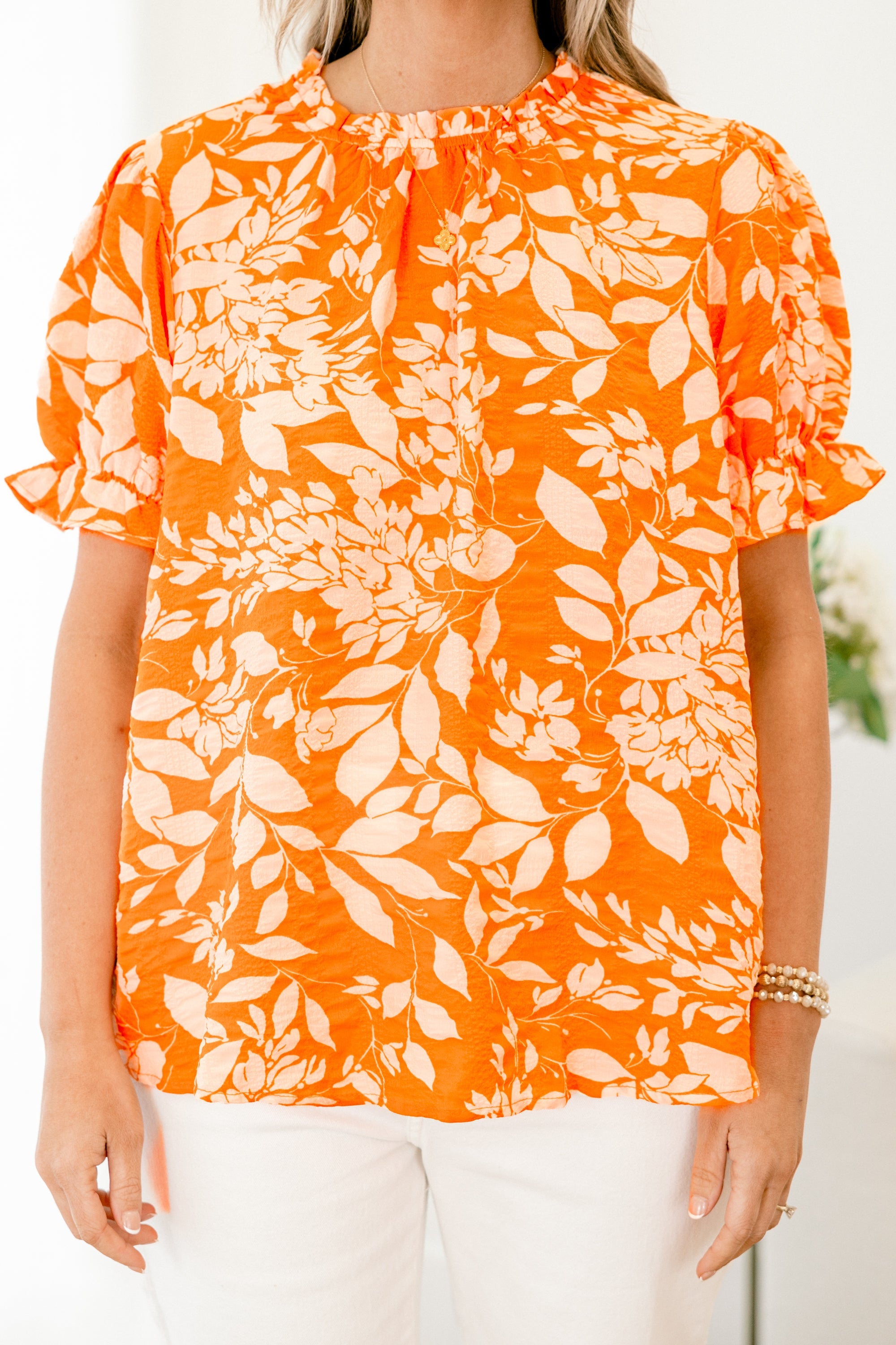 Feel It In The Air Top, Orange