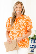 Feel It In The Air Top, Orange