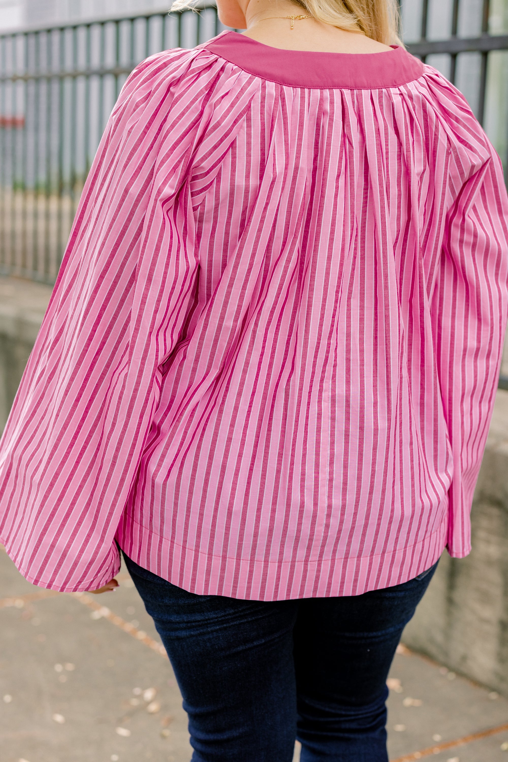 Free Like The Wind Top, Pink Stripe