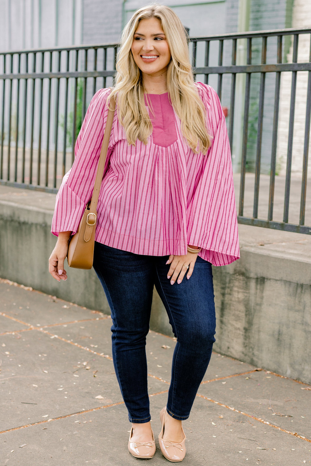 Free Like The Wind Top, Pink Stripe
