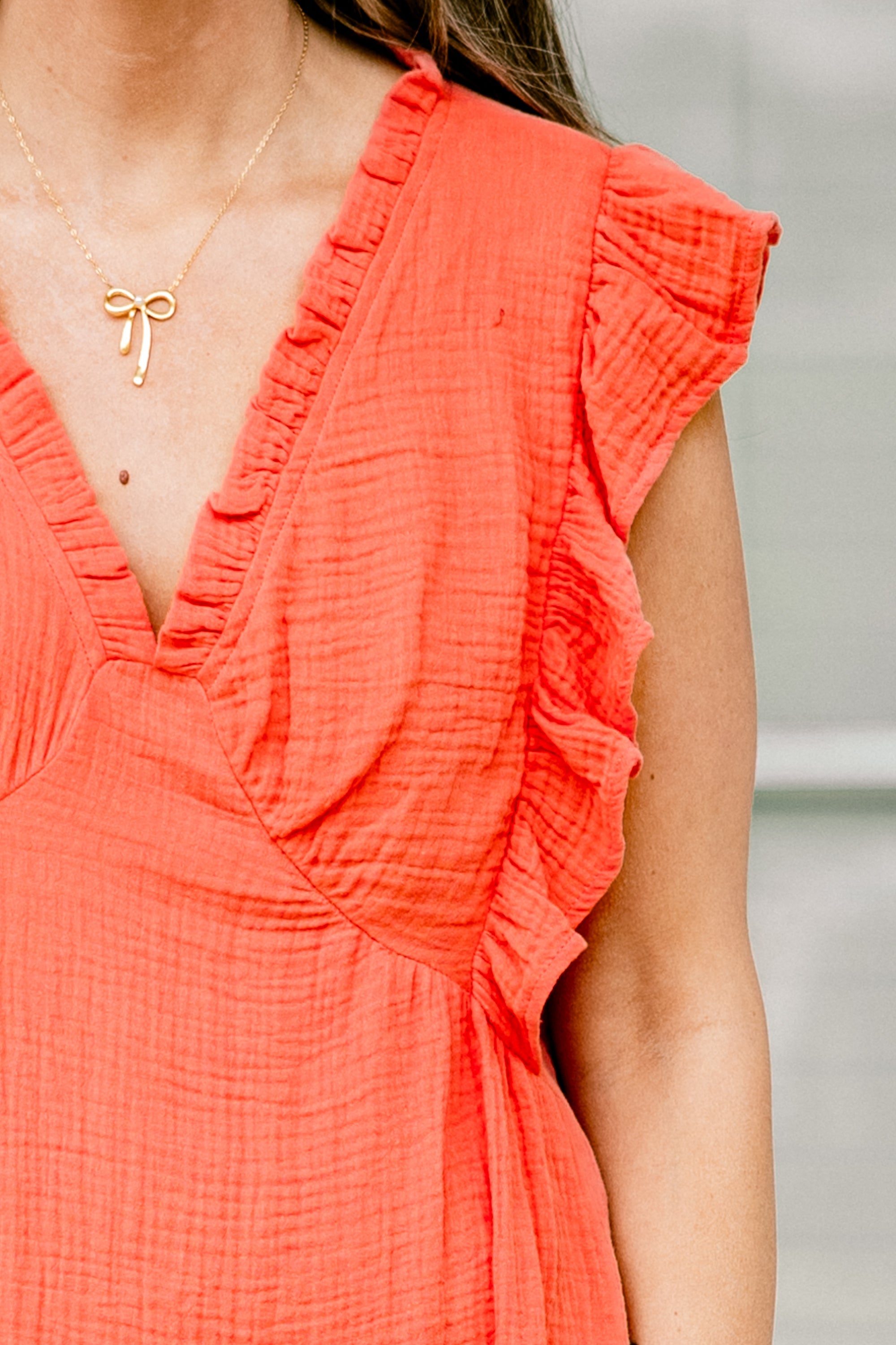 Feel The Good Vibes Dress, Coral