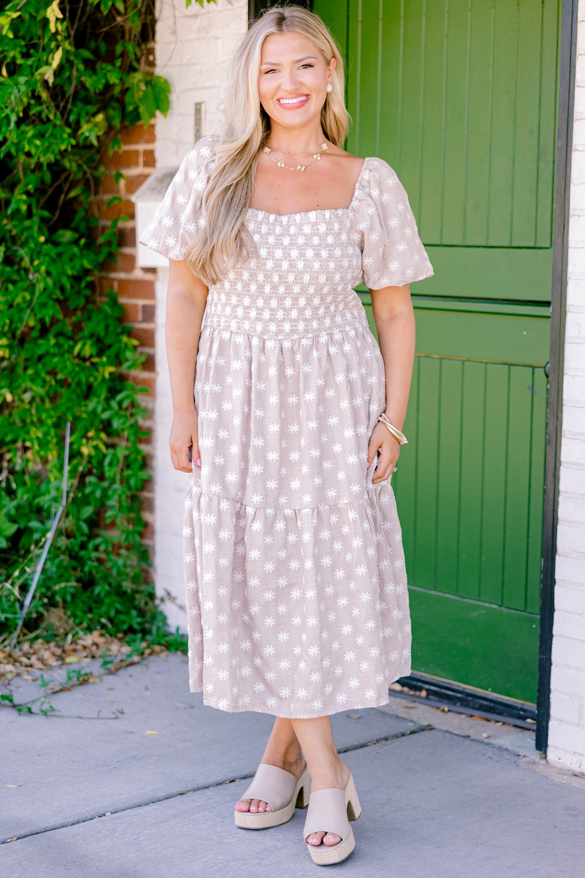 Feeling Grateful Midi Dress, Taupe