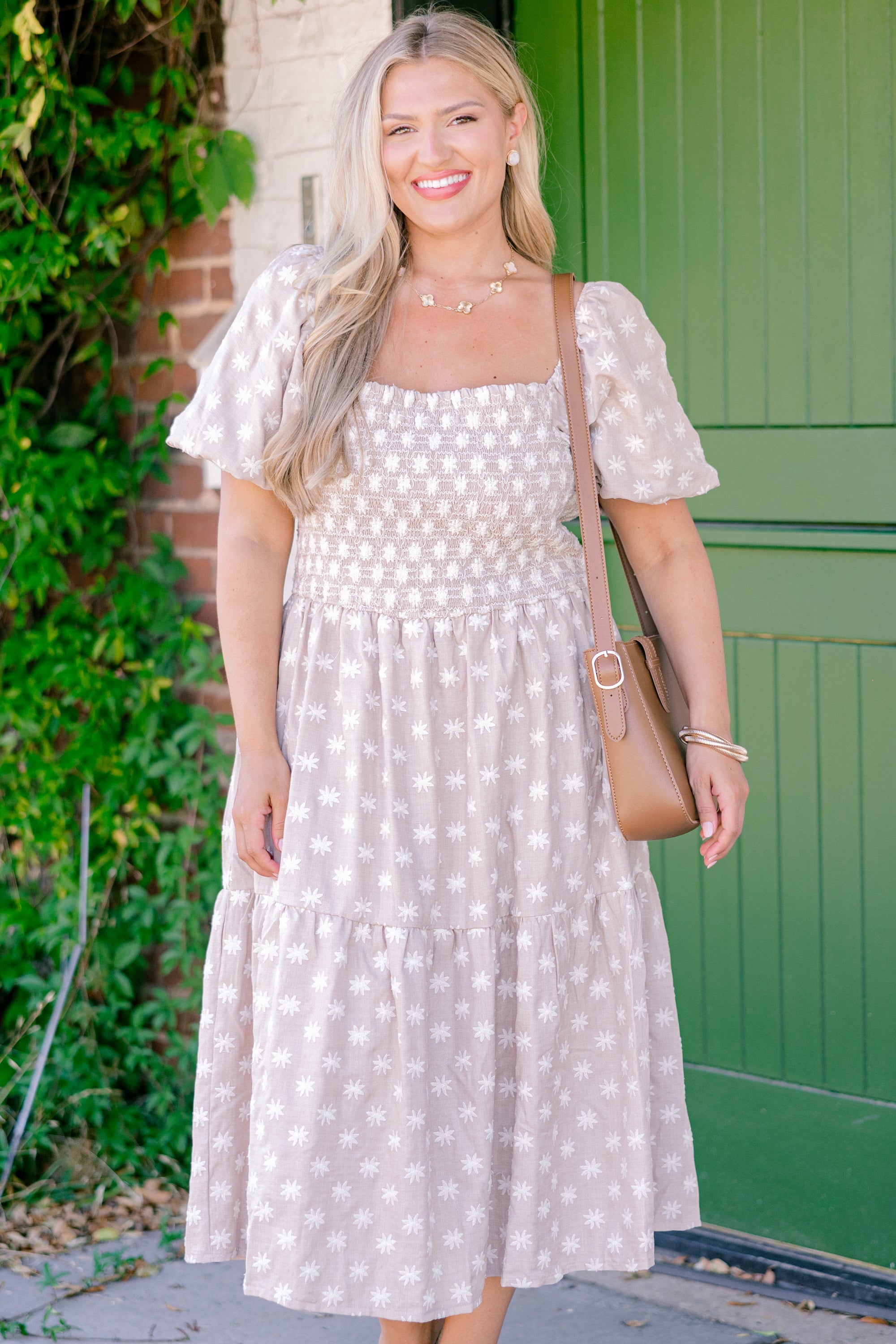 Feeling Grateful Midi Dress, Taupe