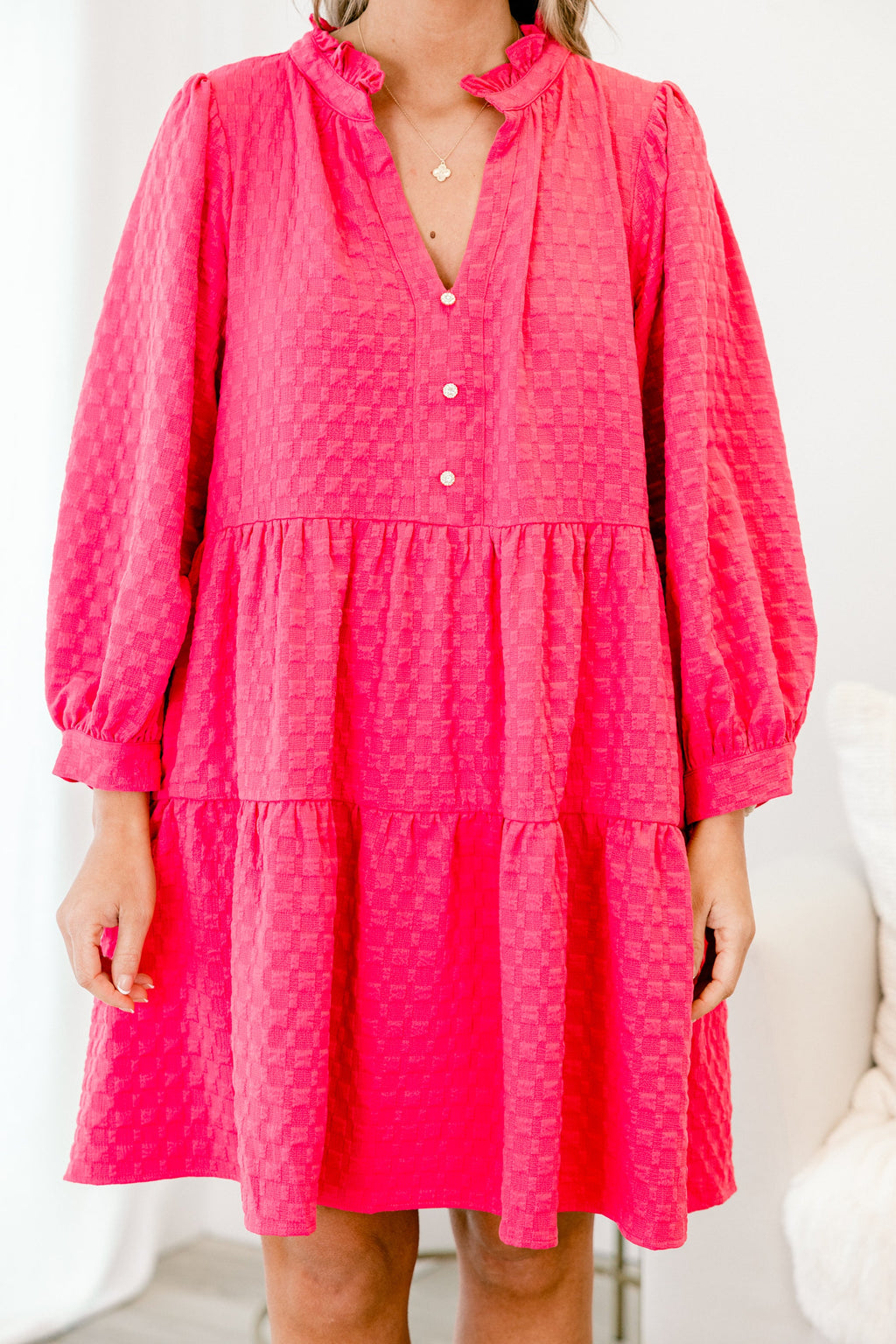 Feels Like Yesterday Dress, Fuchsia