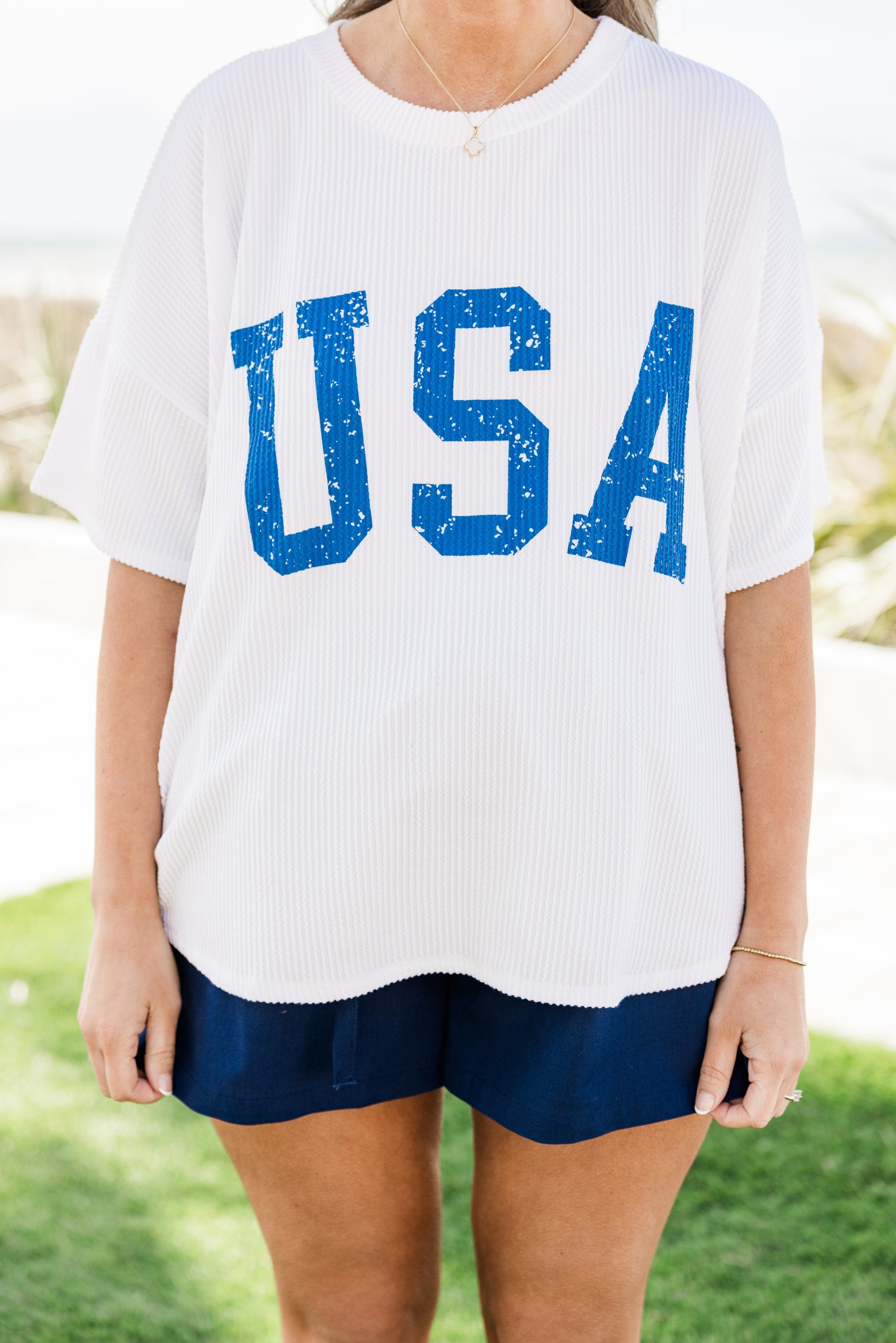 Feeling Patriotic Top, Off White