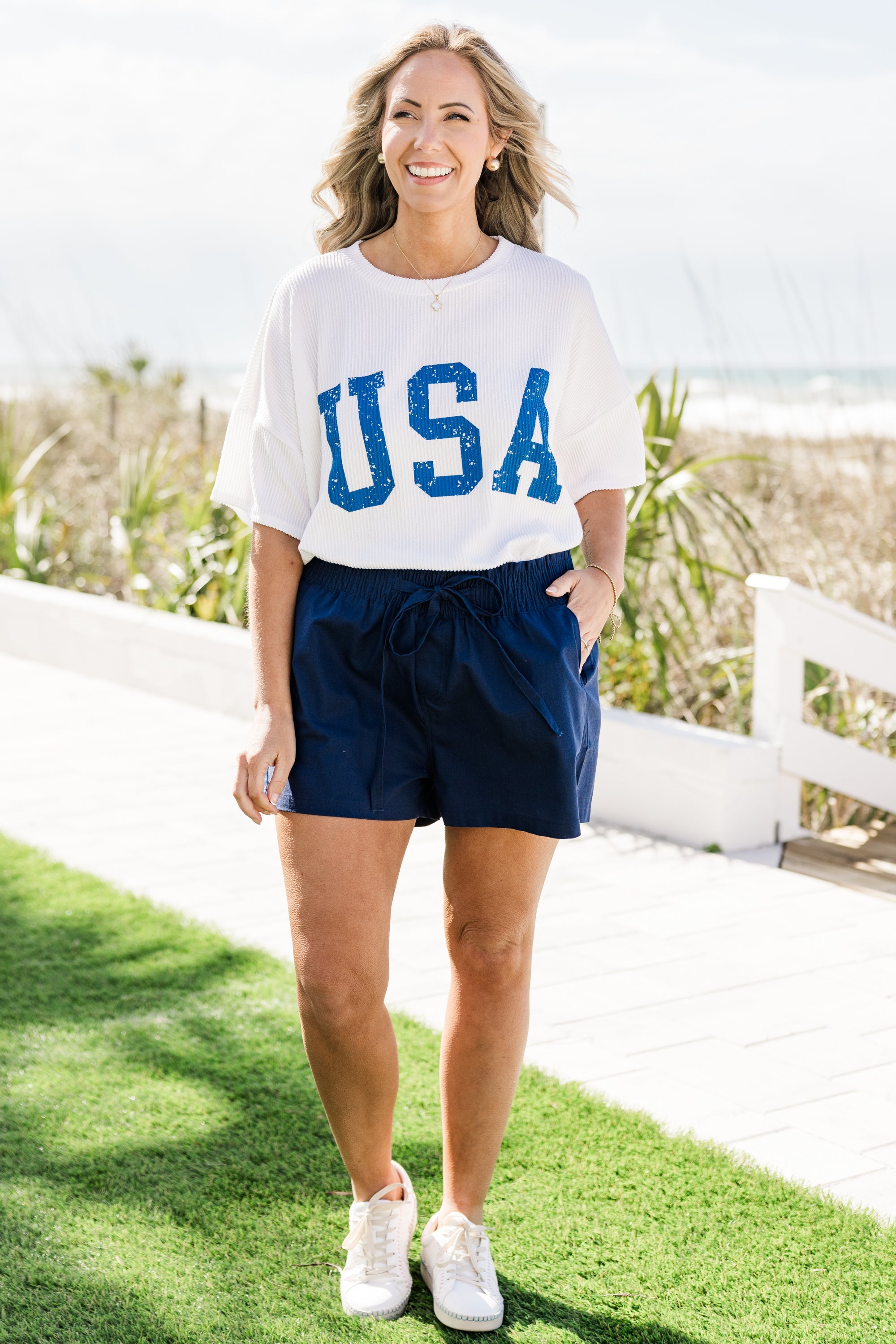 Feeling Patriotic Top, Off White