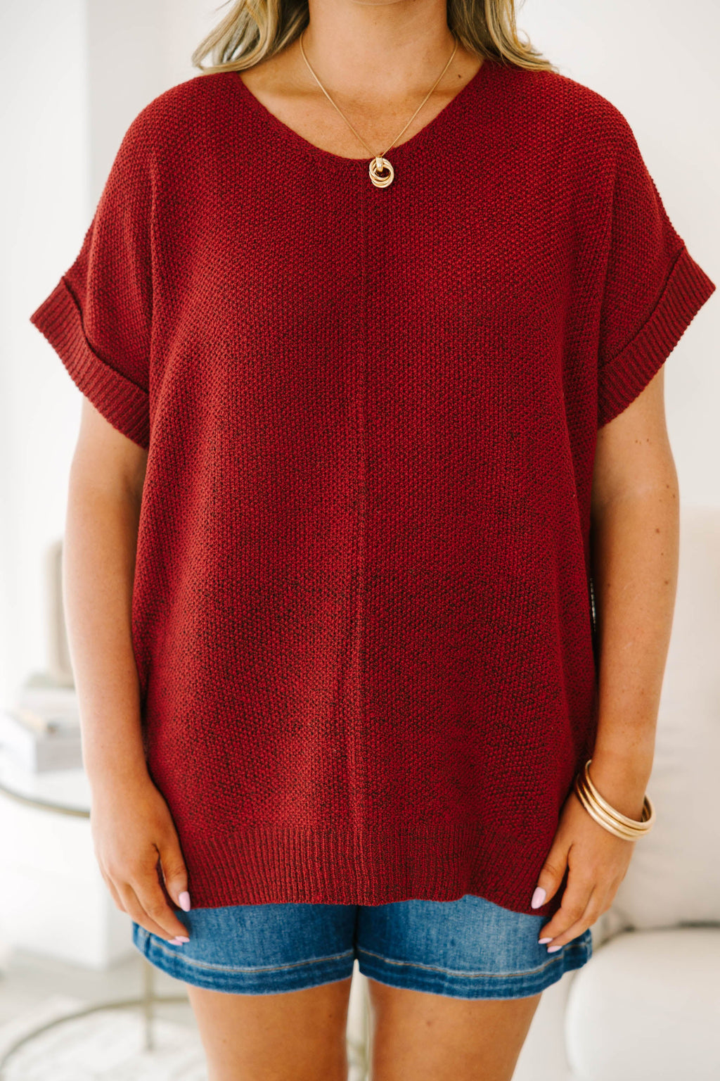 Feels Like The Moment Sweater, Cabernet