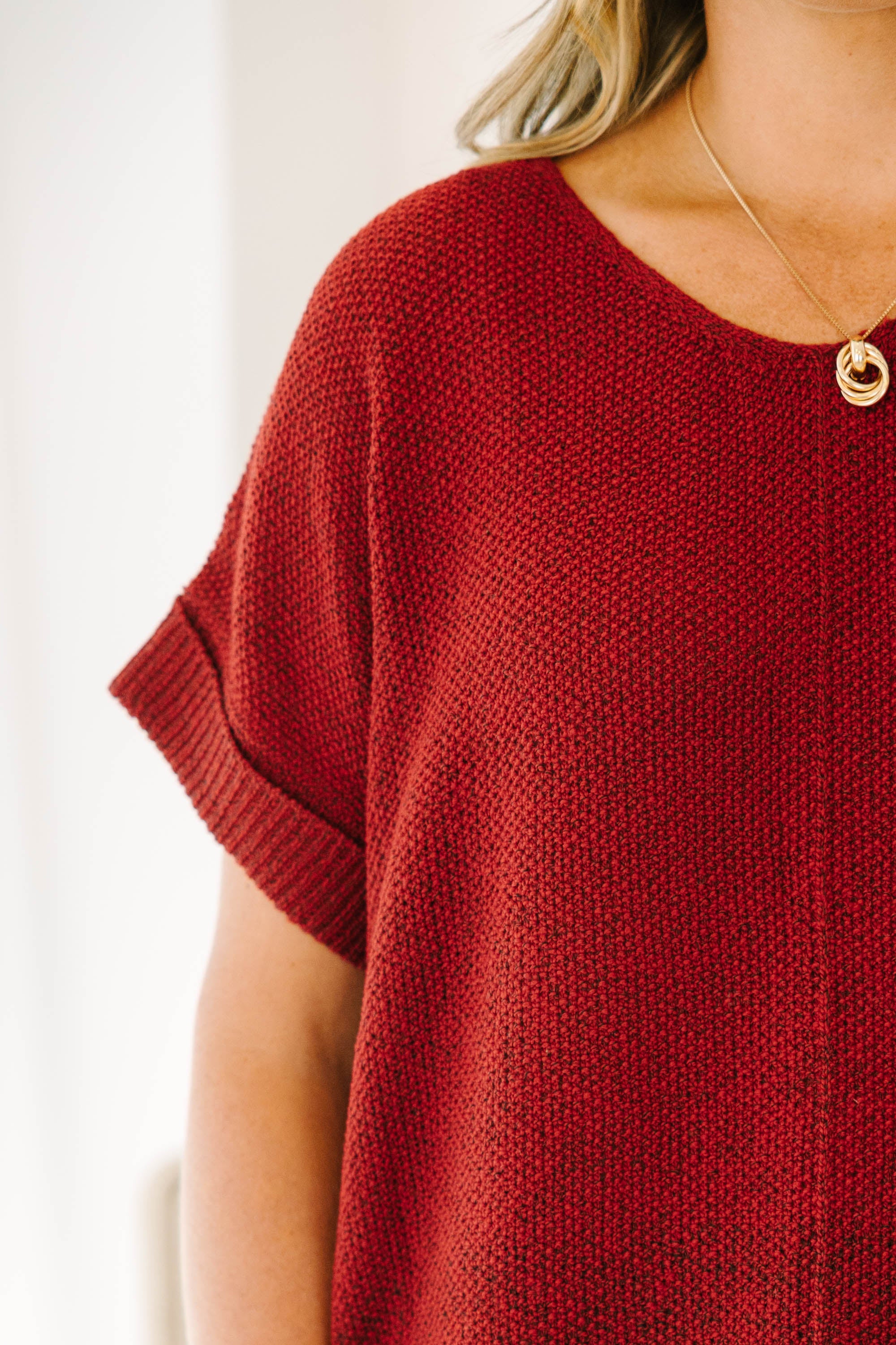 Feels Like The Moment Sweater, Cabernet