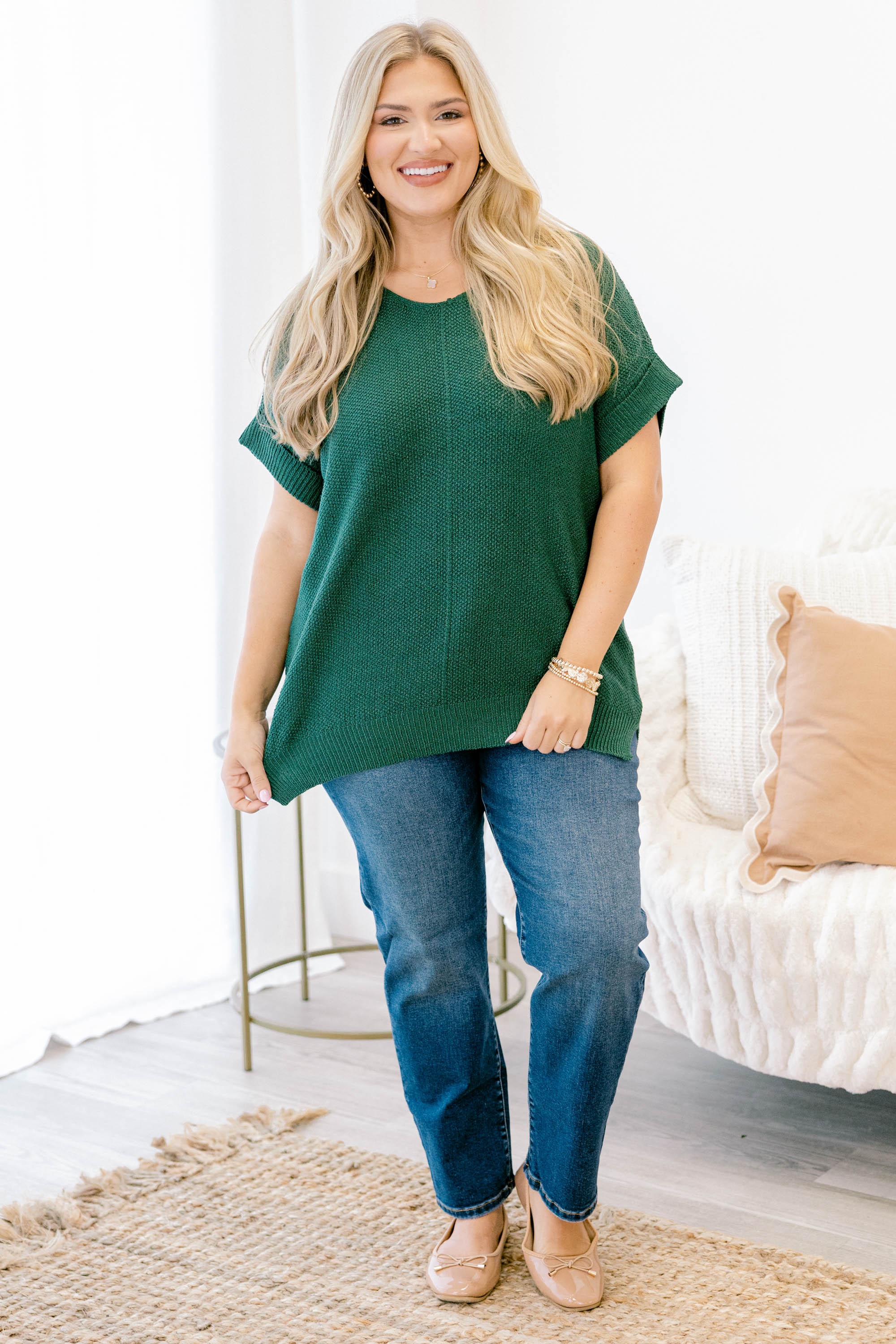 Feels Like The Moment Sweater, Dark Green