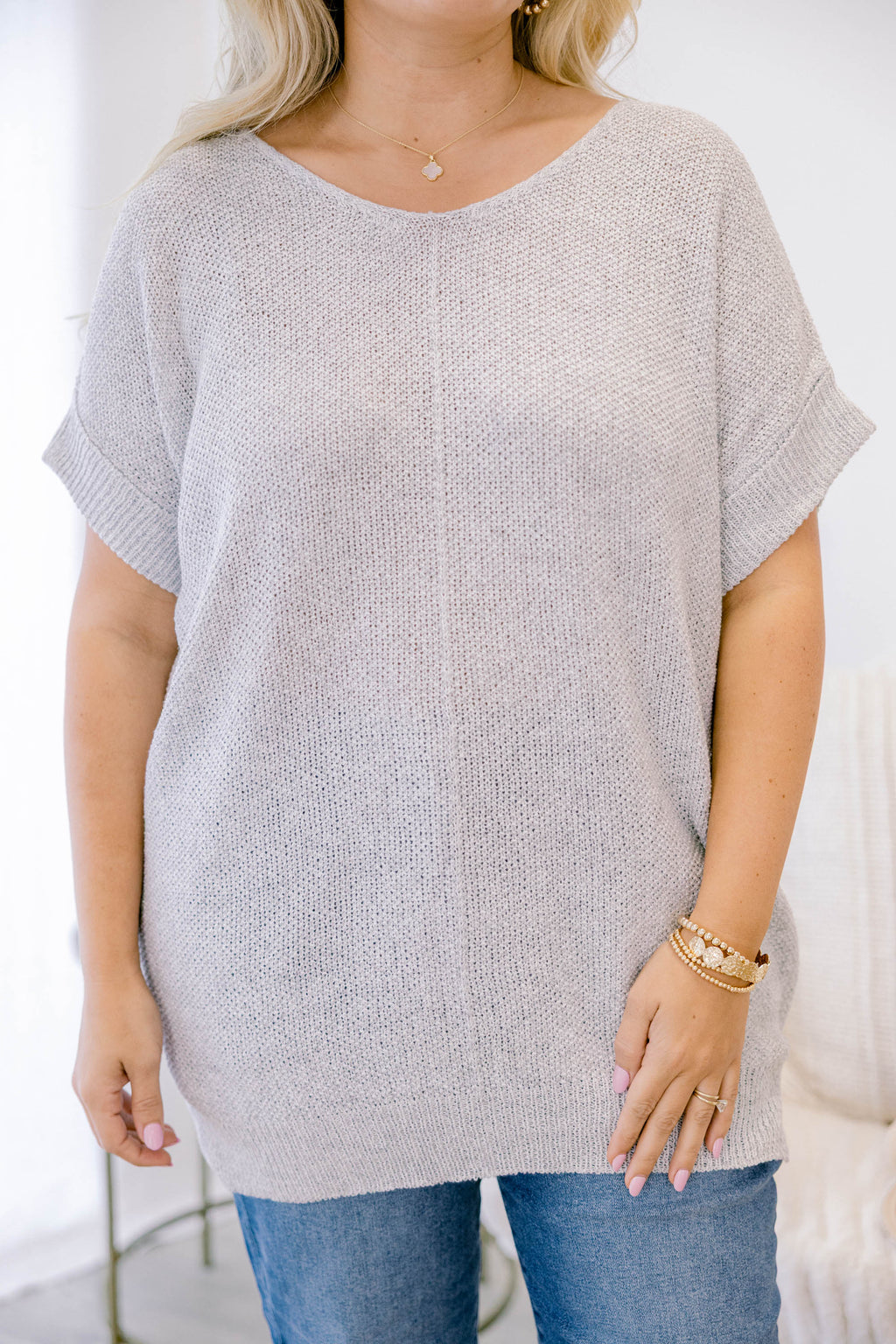 Feels Like The Moment Sweater, Heather Grey