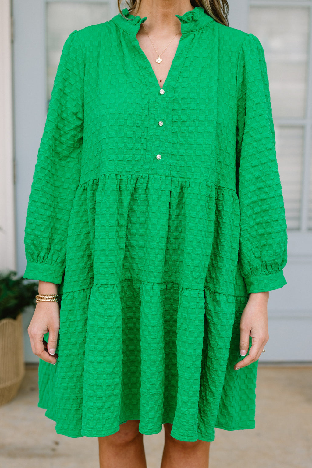 Feels Like Yesterday Dress, Kelly Green