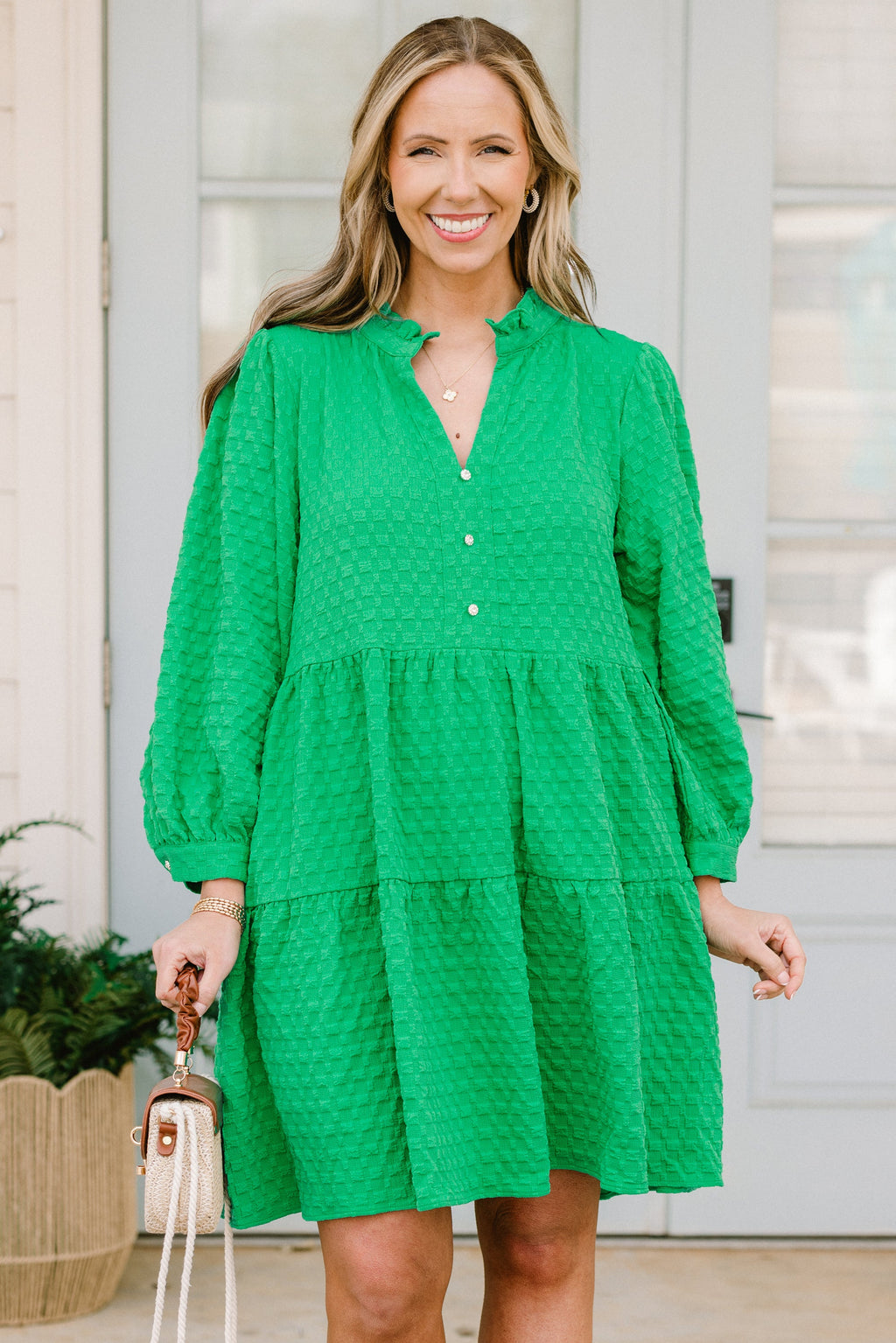 Feels Like Yesterday Dress, Kelly Green