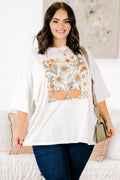 Field Of Flowers Boyfriend Tee, Ivory