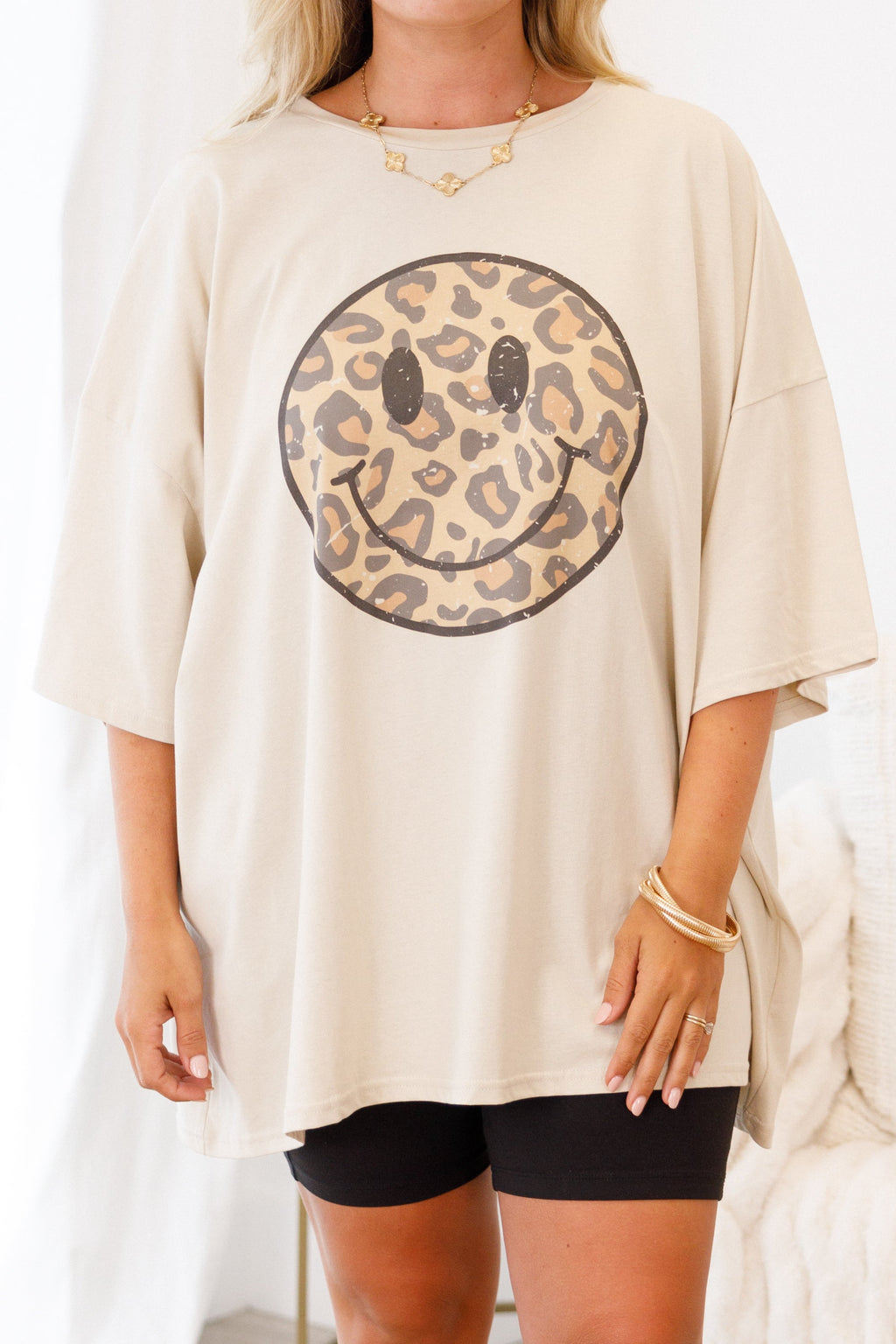Fierce Smile Boyfriend Tee, Dust