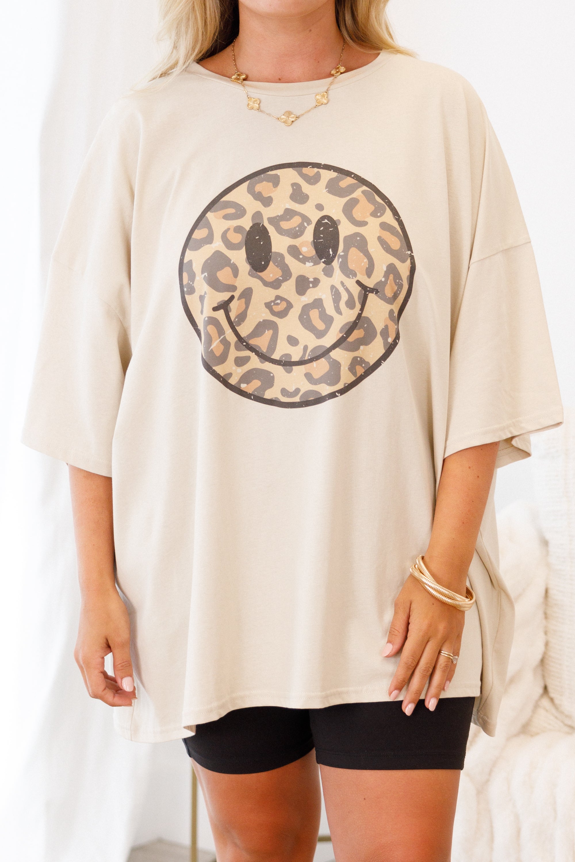 Fierce Smile Boyfriend Tee, Dust
