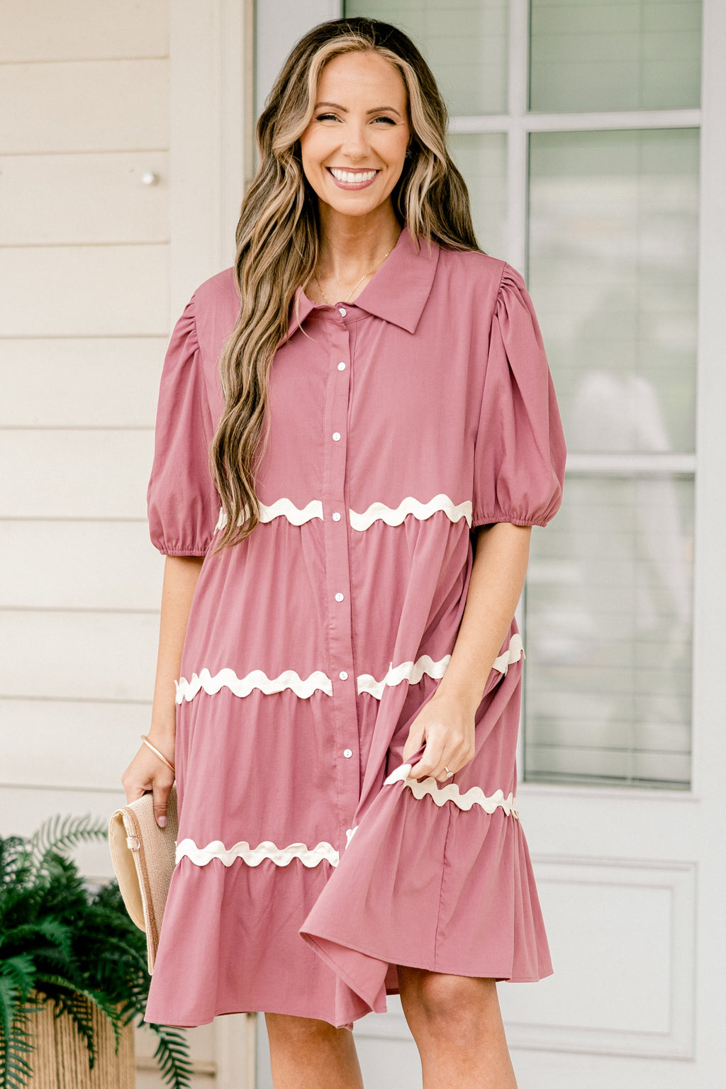 Fiery Hearts Dress, Mauve