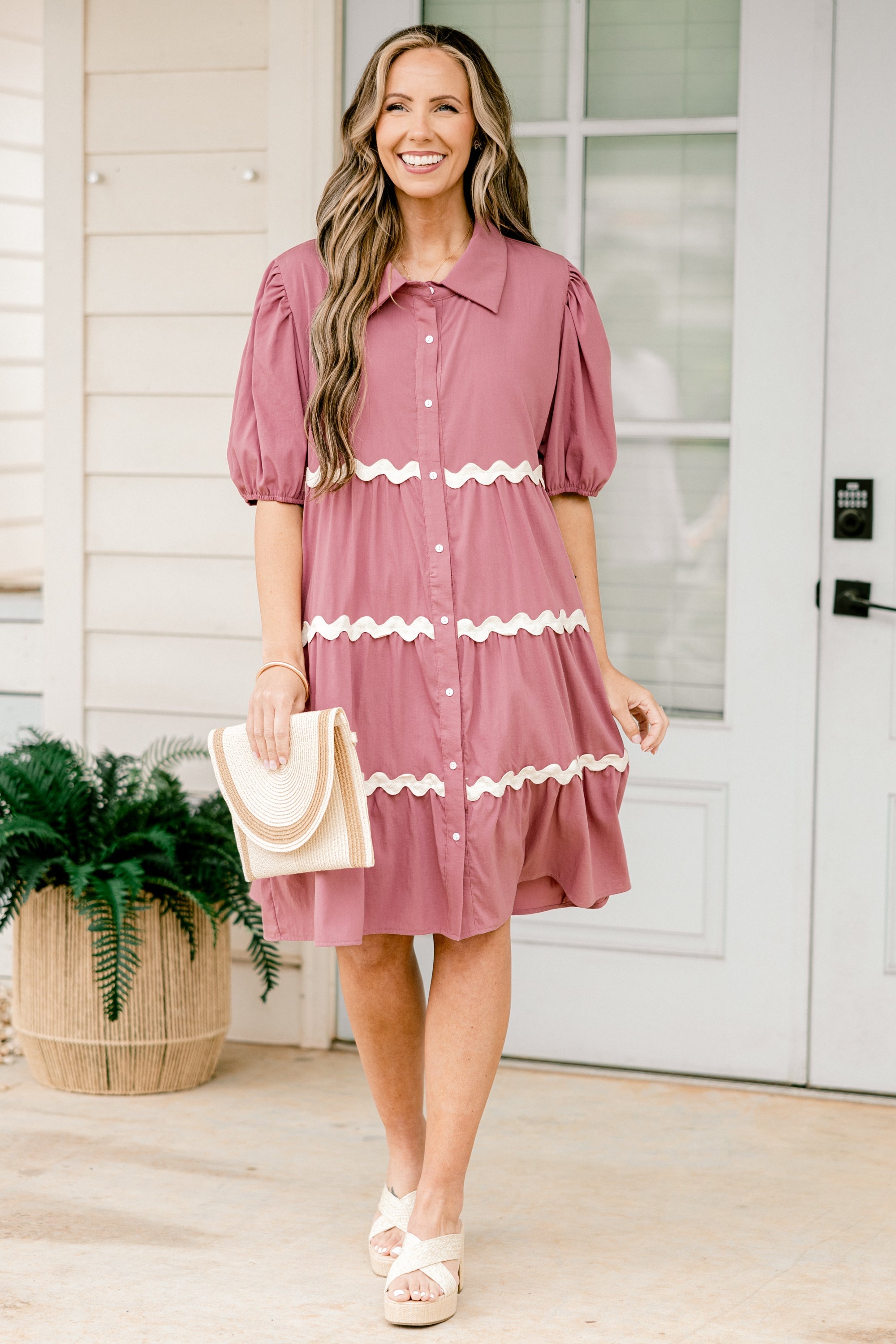 Fiery Hearts Dress, Mauve