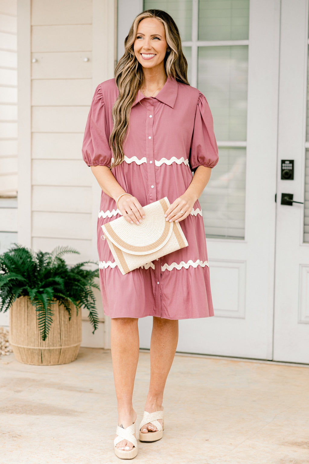 Fiery Hearts Dress, Mauve