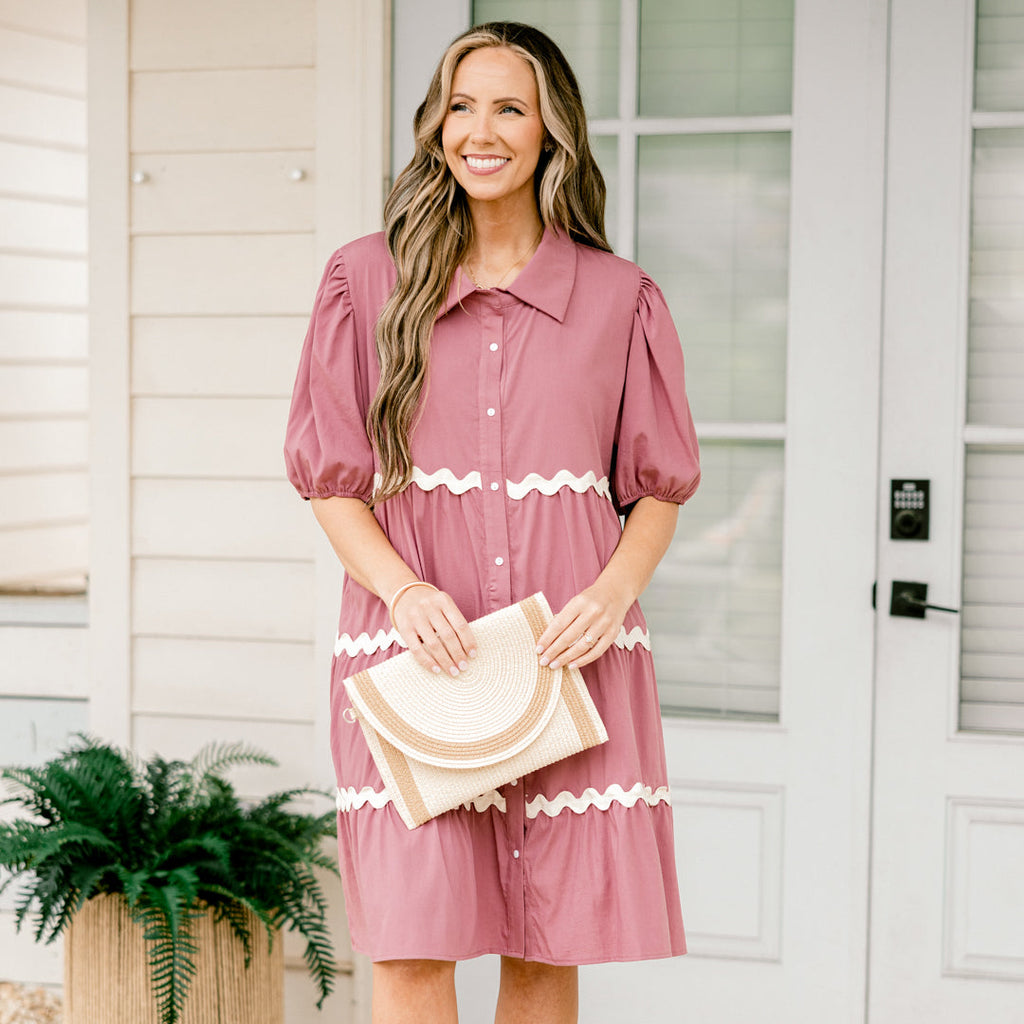 Fiery Hearts Dress, Mauve