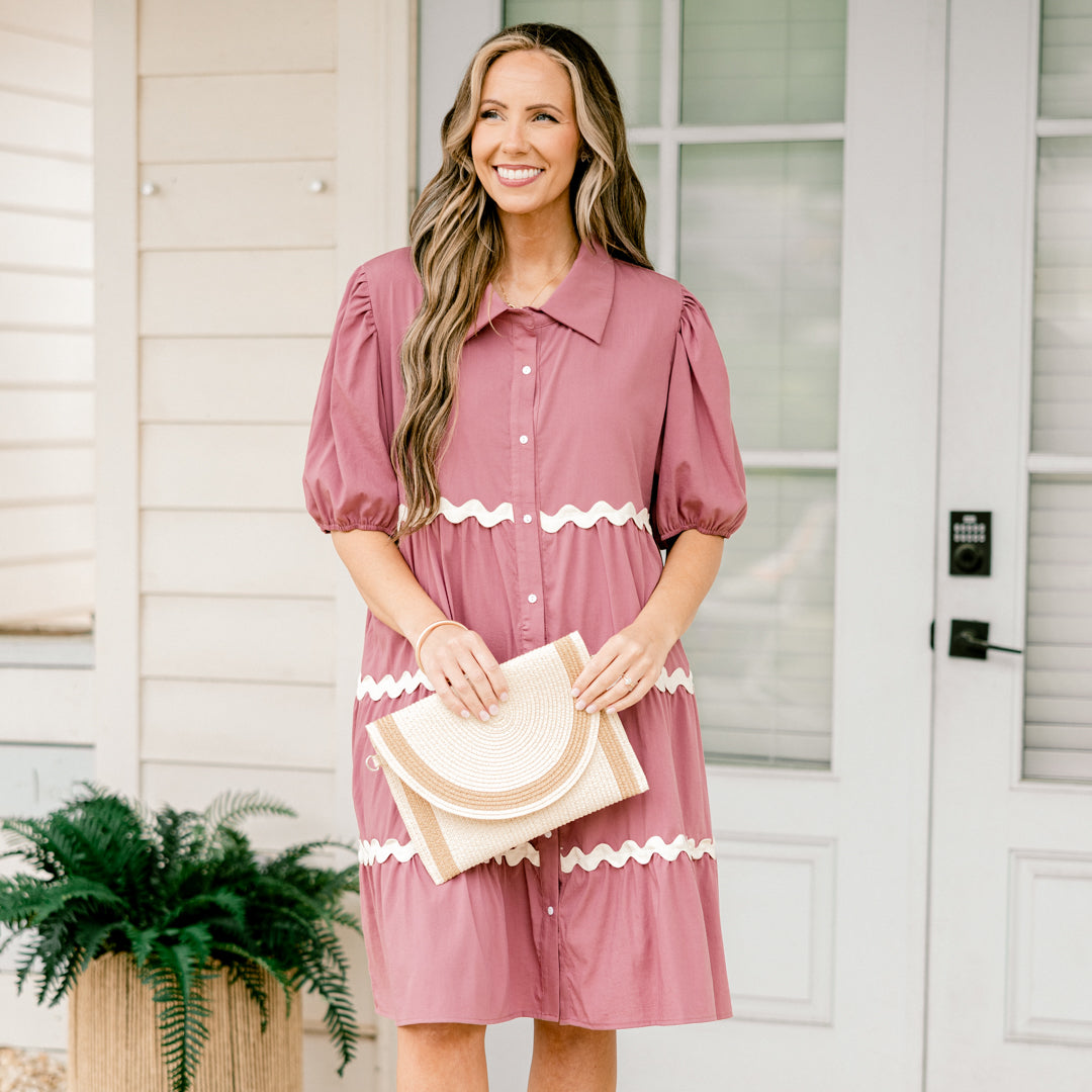 Fiery Hearts Dress, Mauve