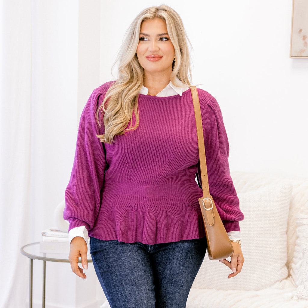 Final Notice Sweater, Magenta