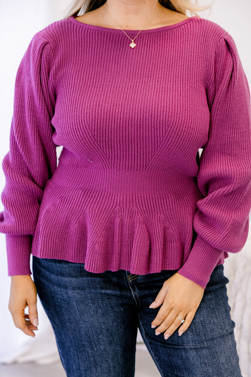 Final Notice Sweater, Magenta