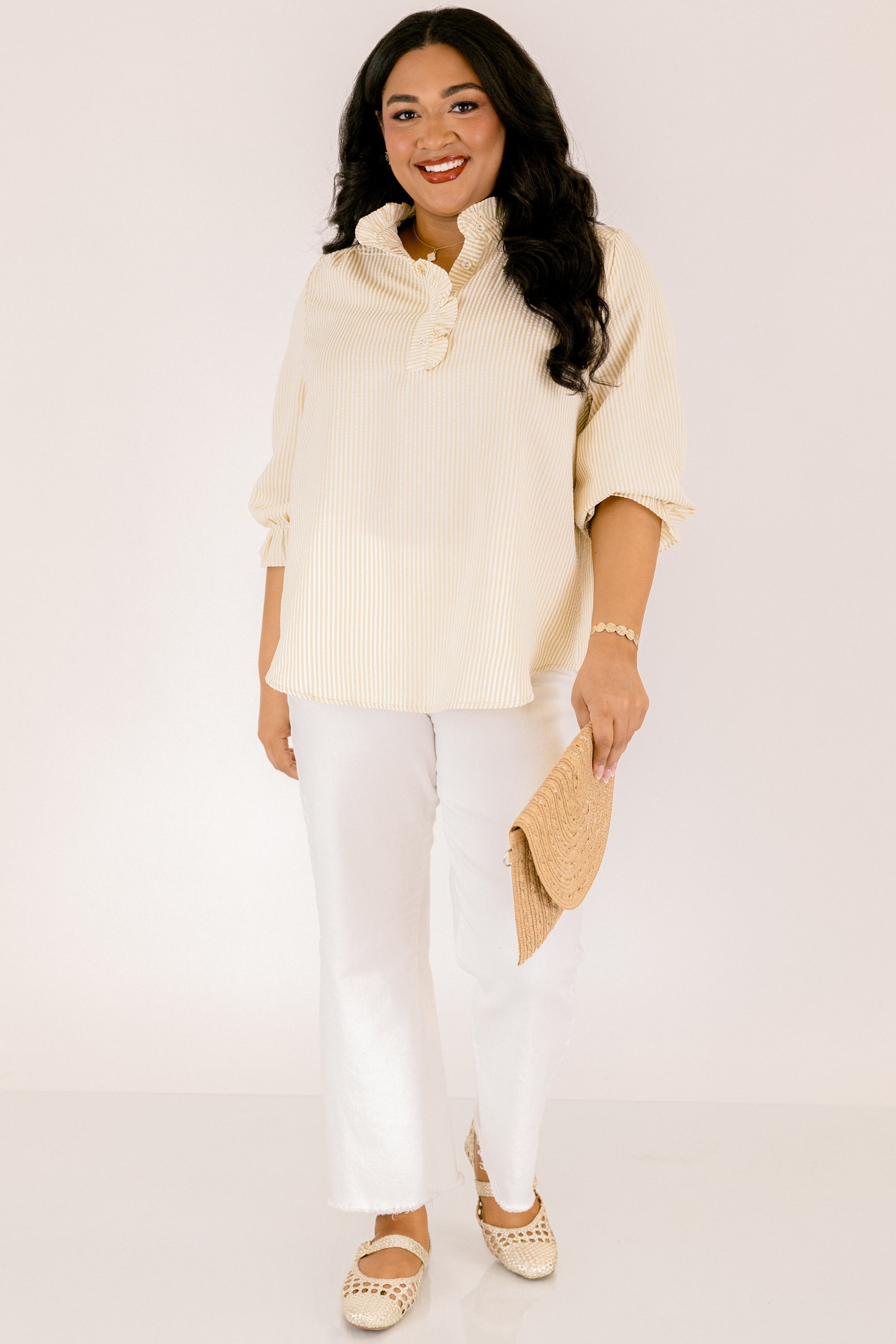 Find My Muse Top, Tan Stripe