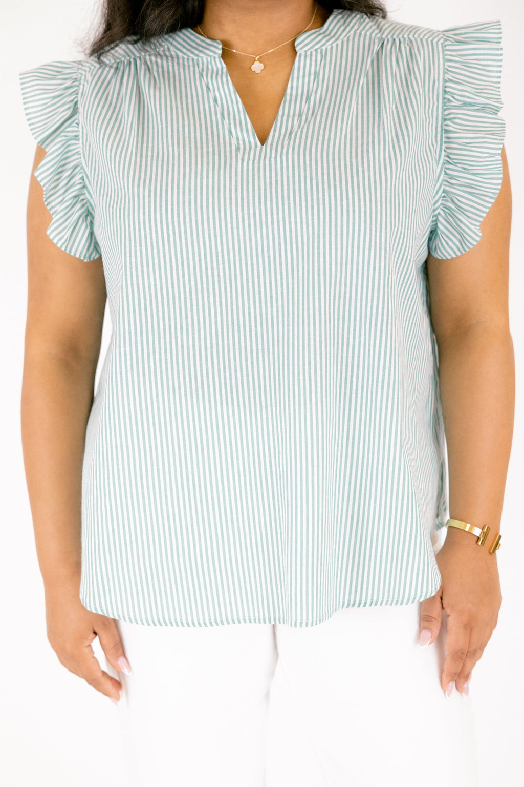 Find You Out Top, Aqua Stripe