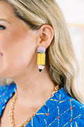 Fine Line Flair Earrings, Yellow