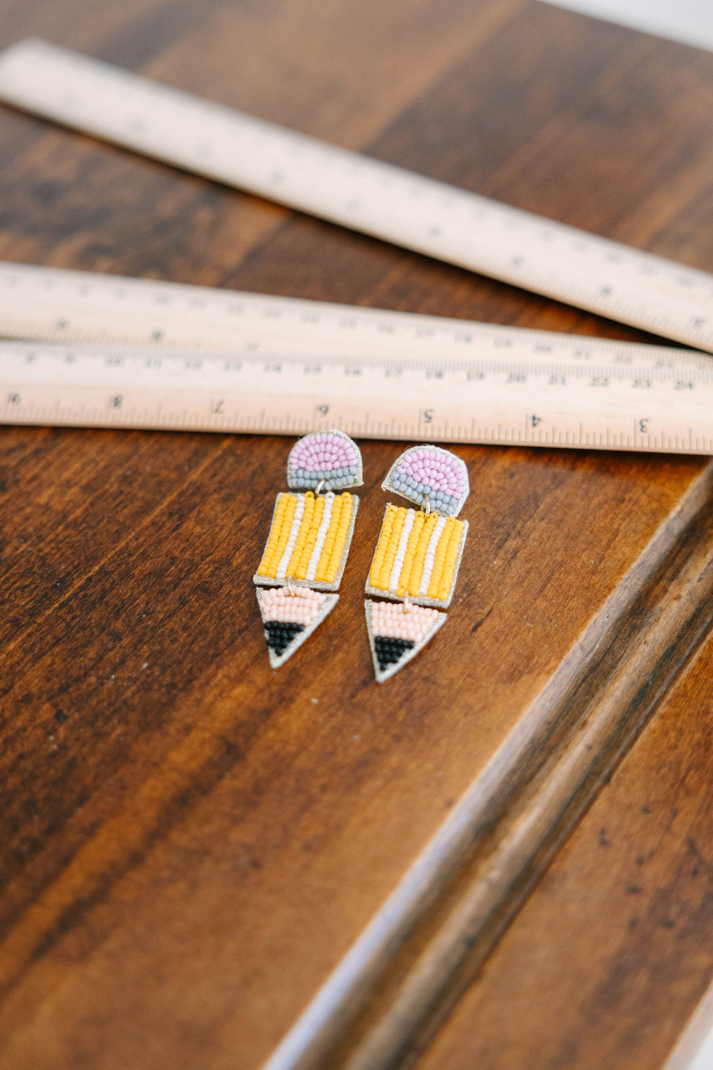 Fine Line Flair Earrings, Yellow