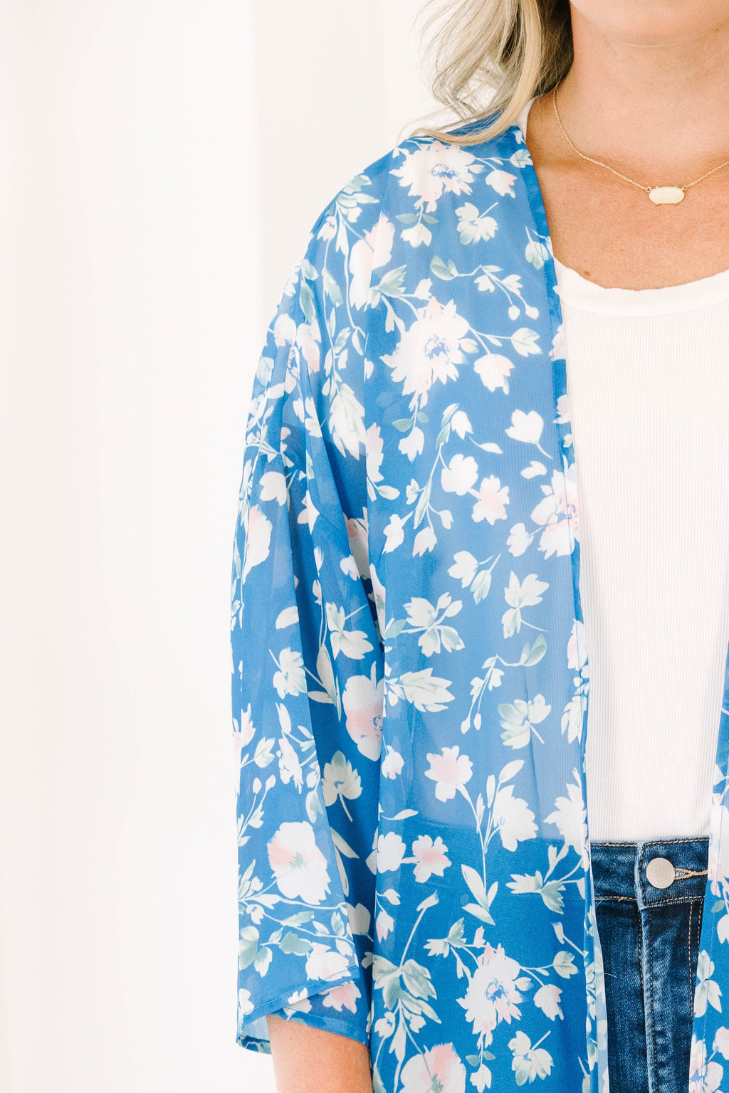 Fire And Rain Kimono, Blue