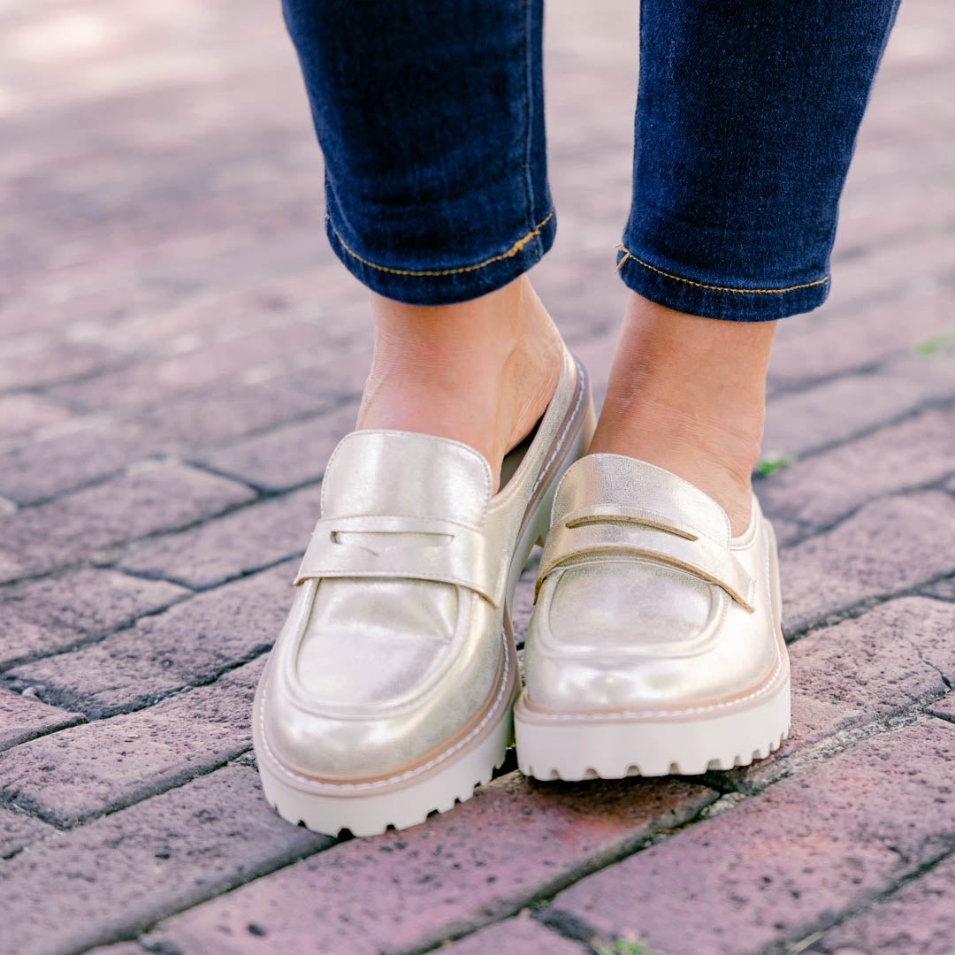 Fire For You Loafers, Gold