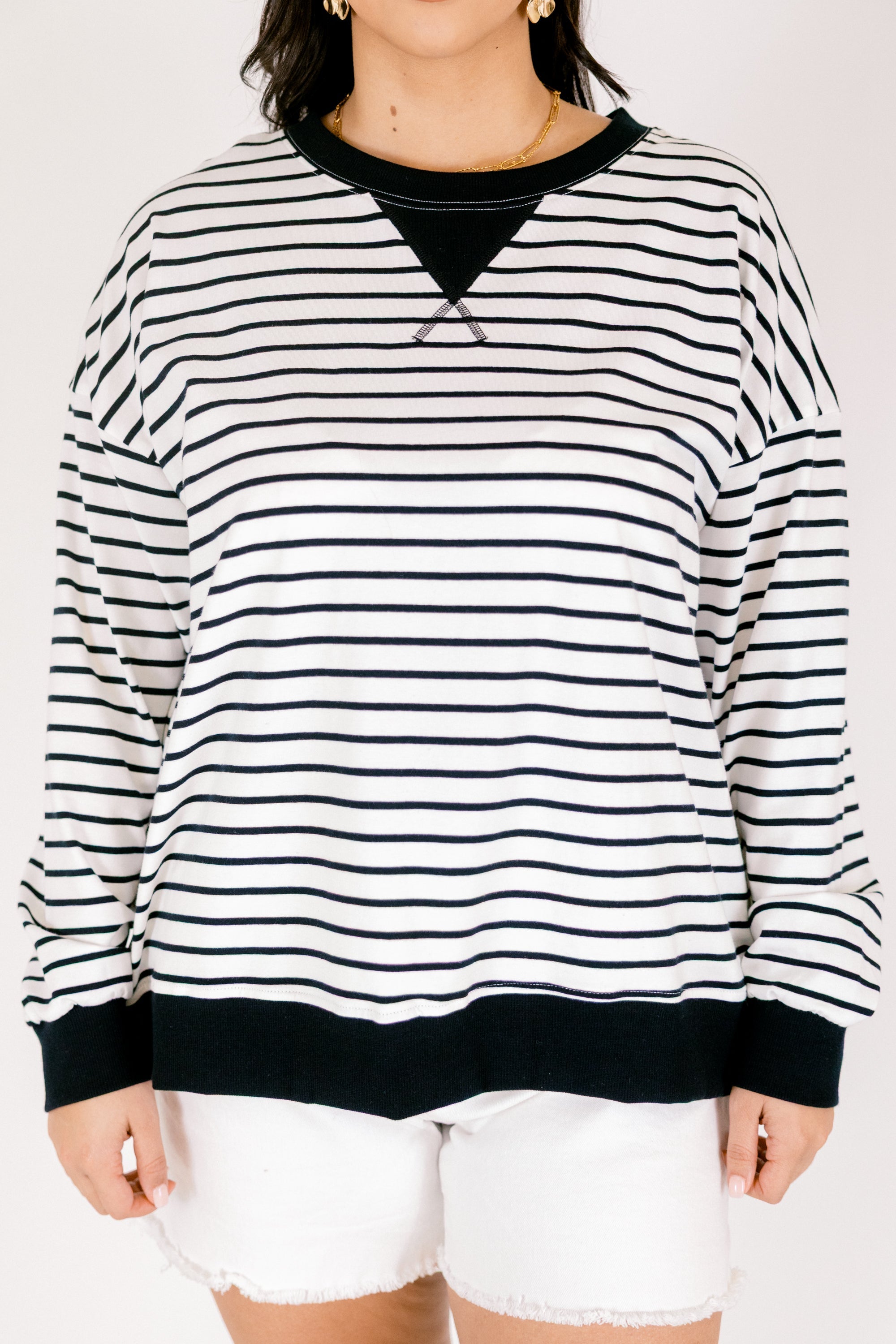 Fireside Feels Pullover, White/Black
