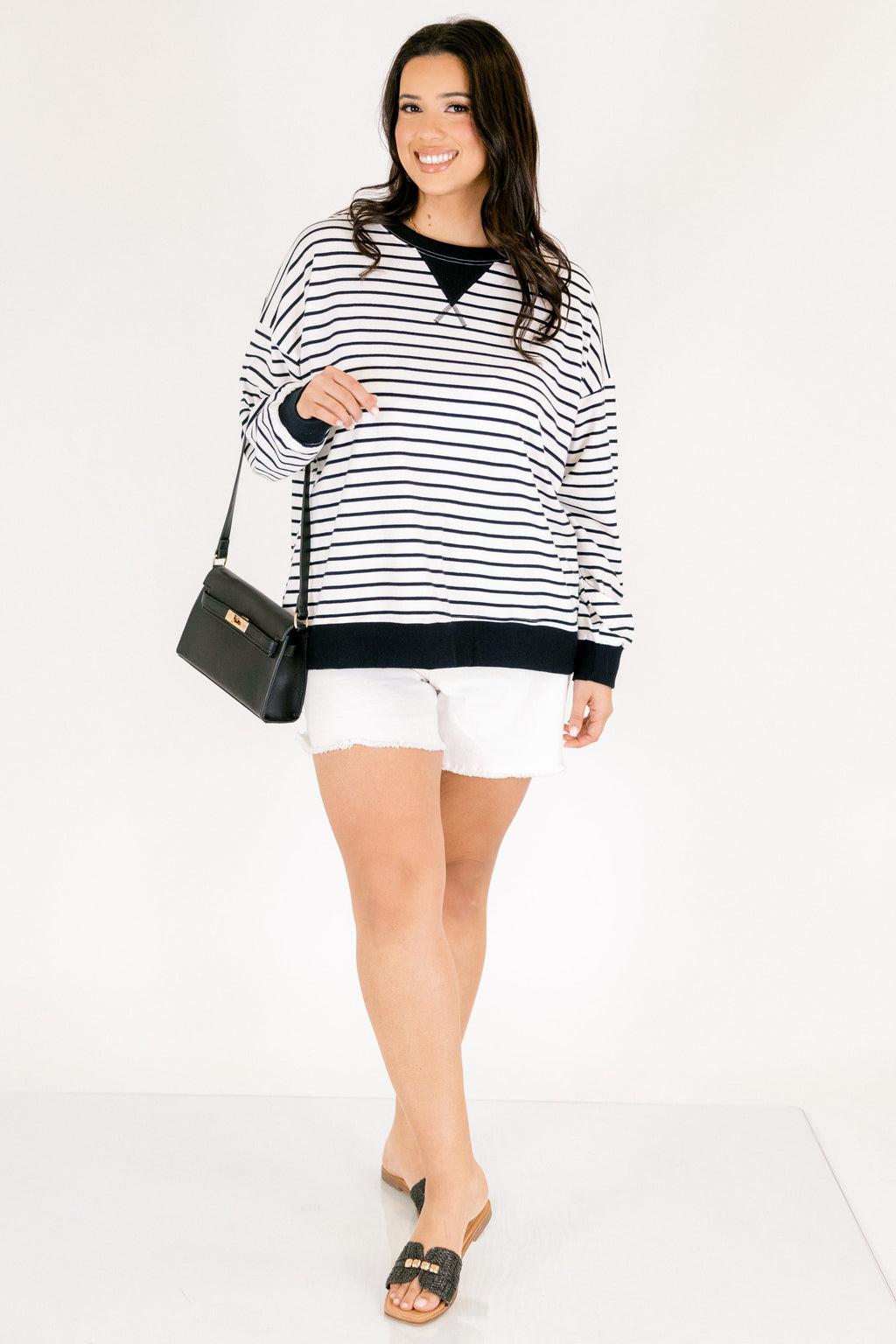 Fireside Feels Pullover, White/Black