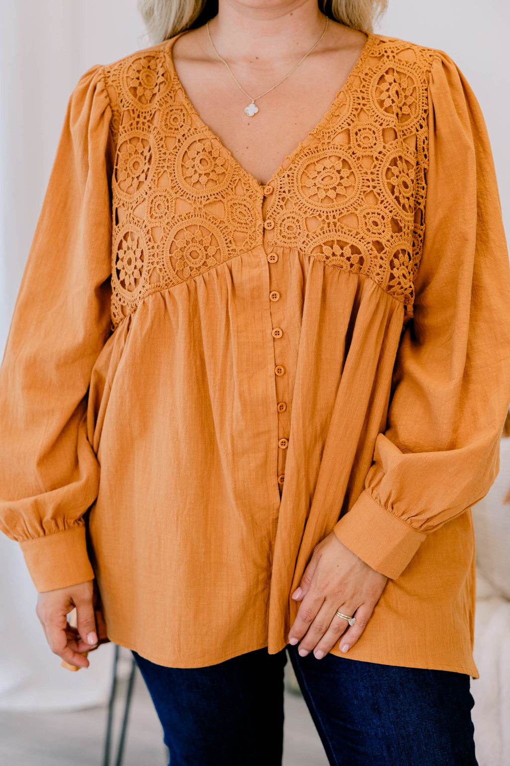 Fireside Stories Top, Orange