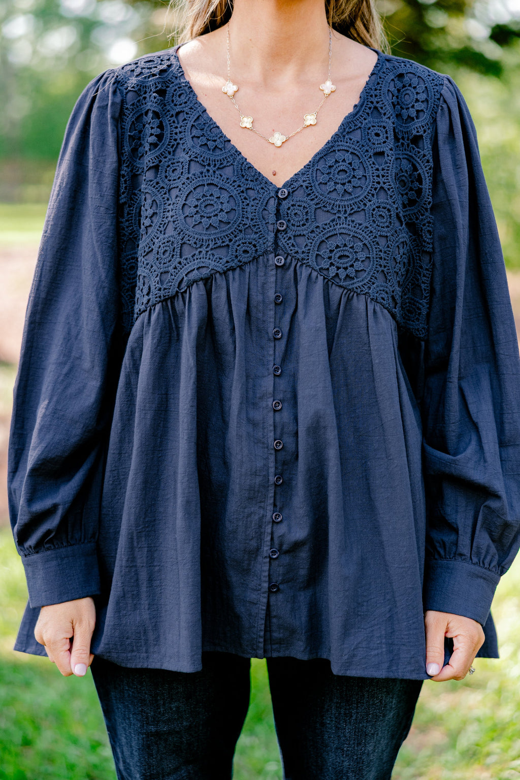 Fireside Stories Top, Blue