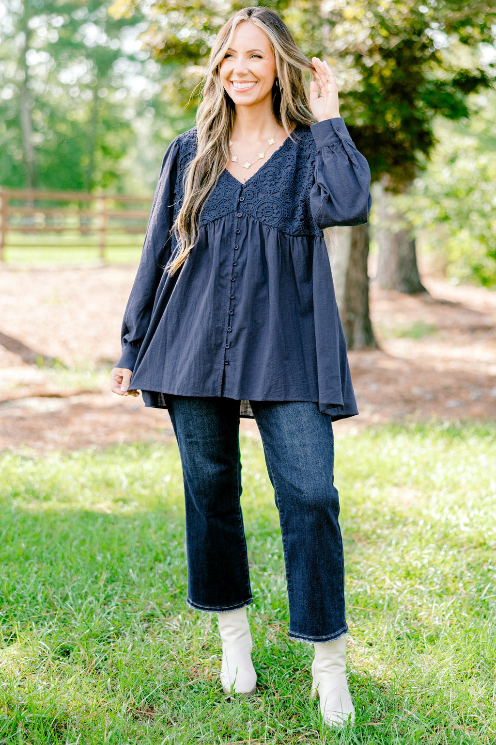 Fireside Stories Top, Blue