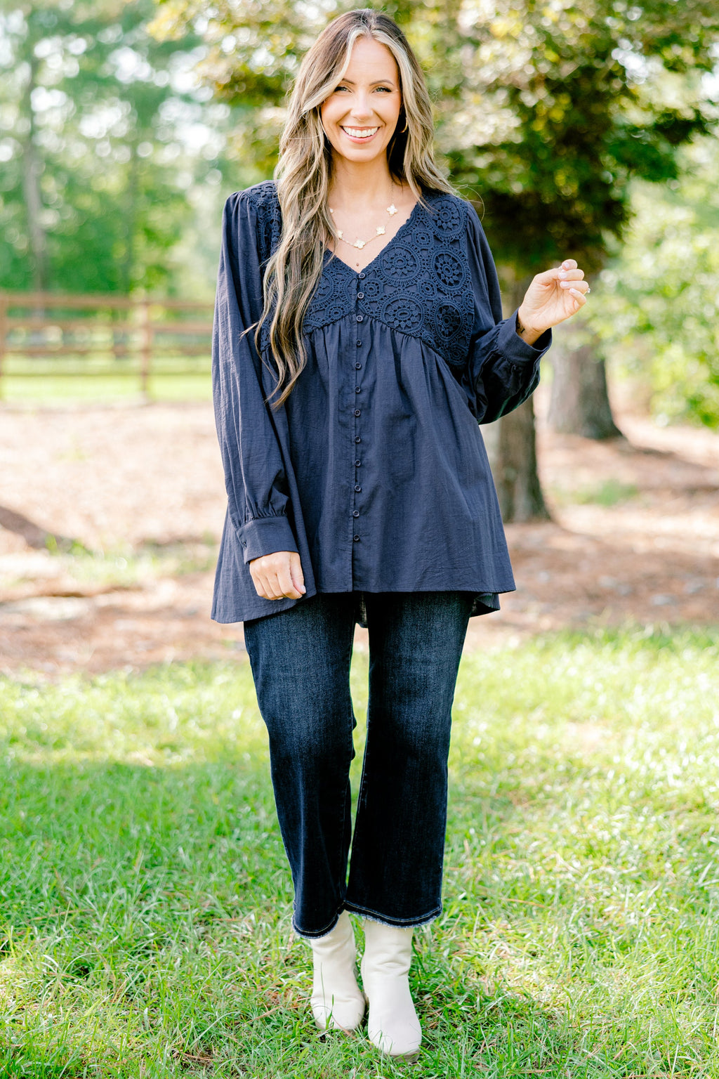 Fireside Stories Top, Blue