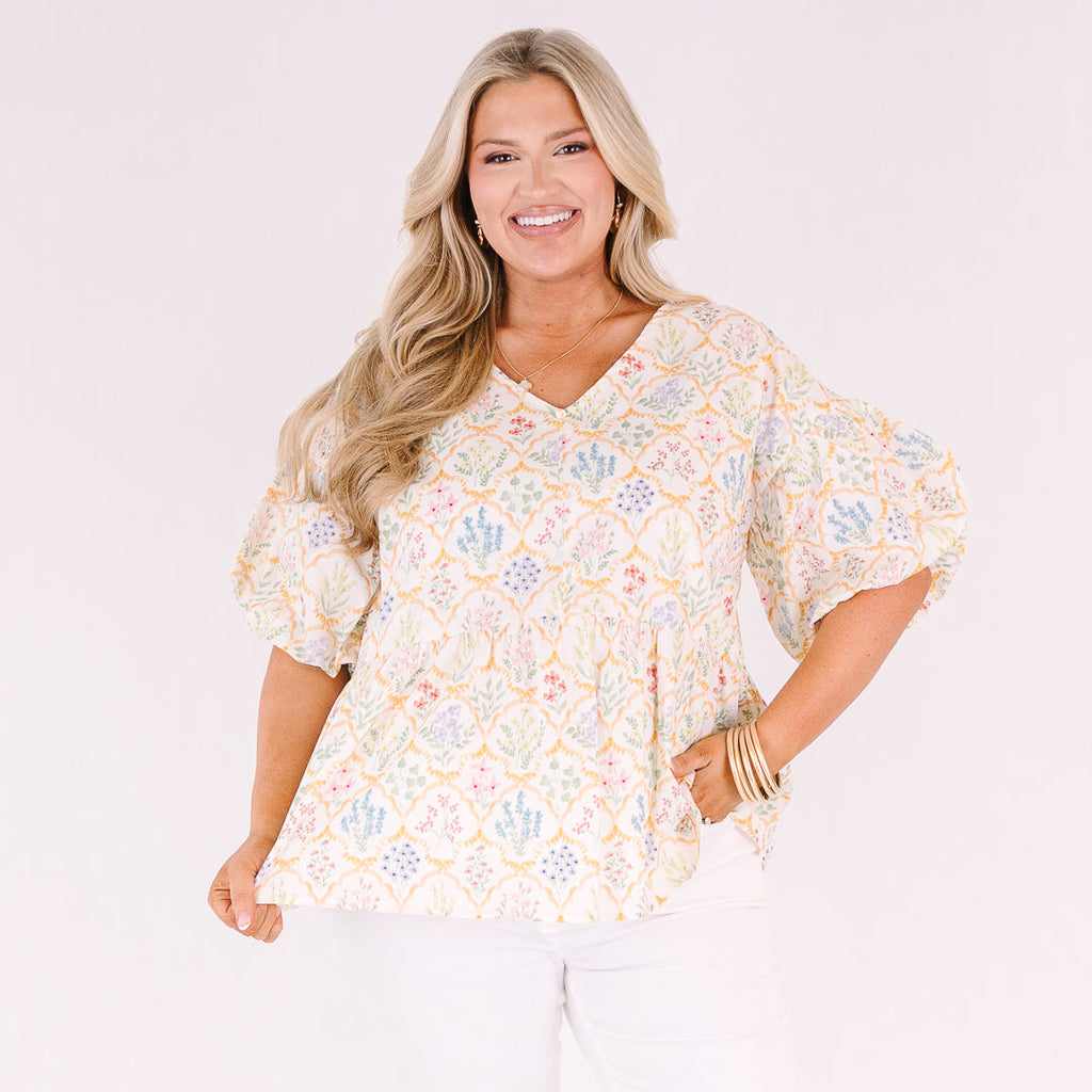 First Glance Top, Ivory