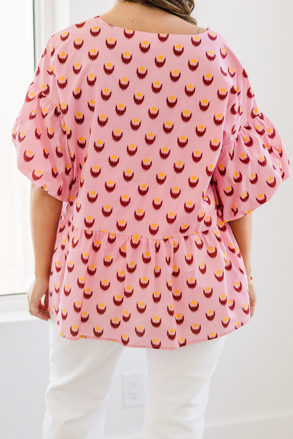 First Glance Top, Pink-Yellow