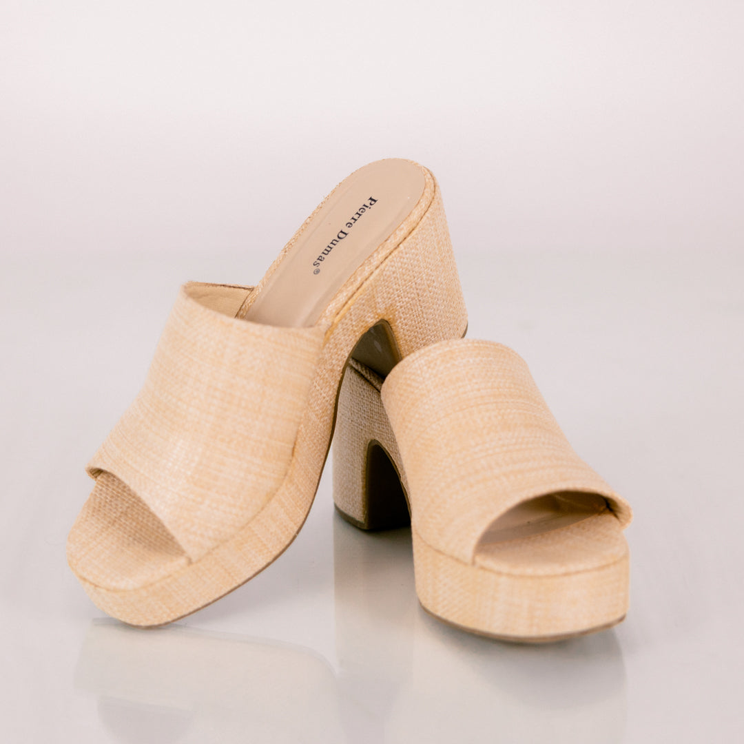 Five Star Resort Heels, Natural