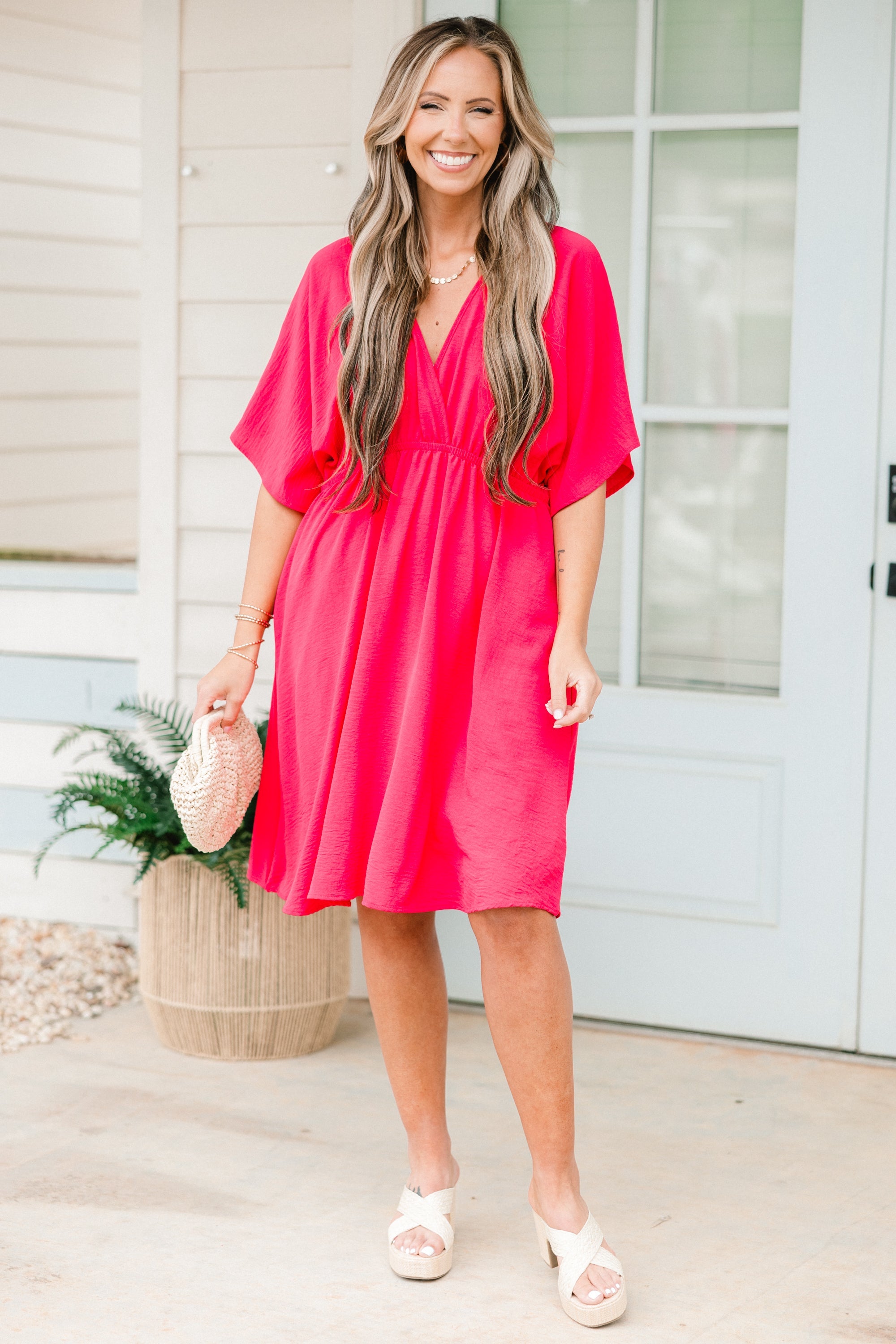 Flamingo Fling Dress, Fuchsia