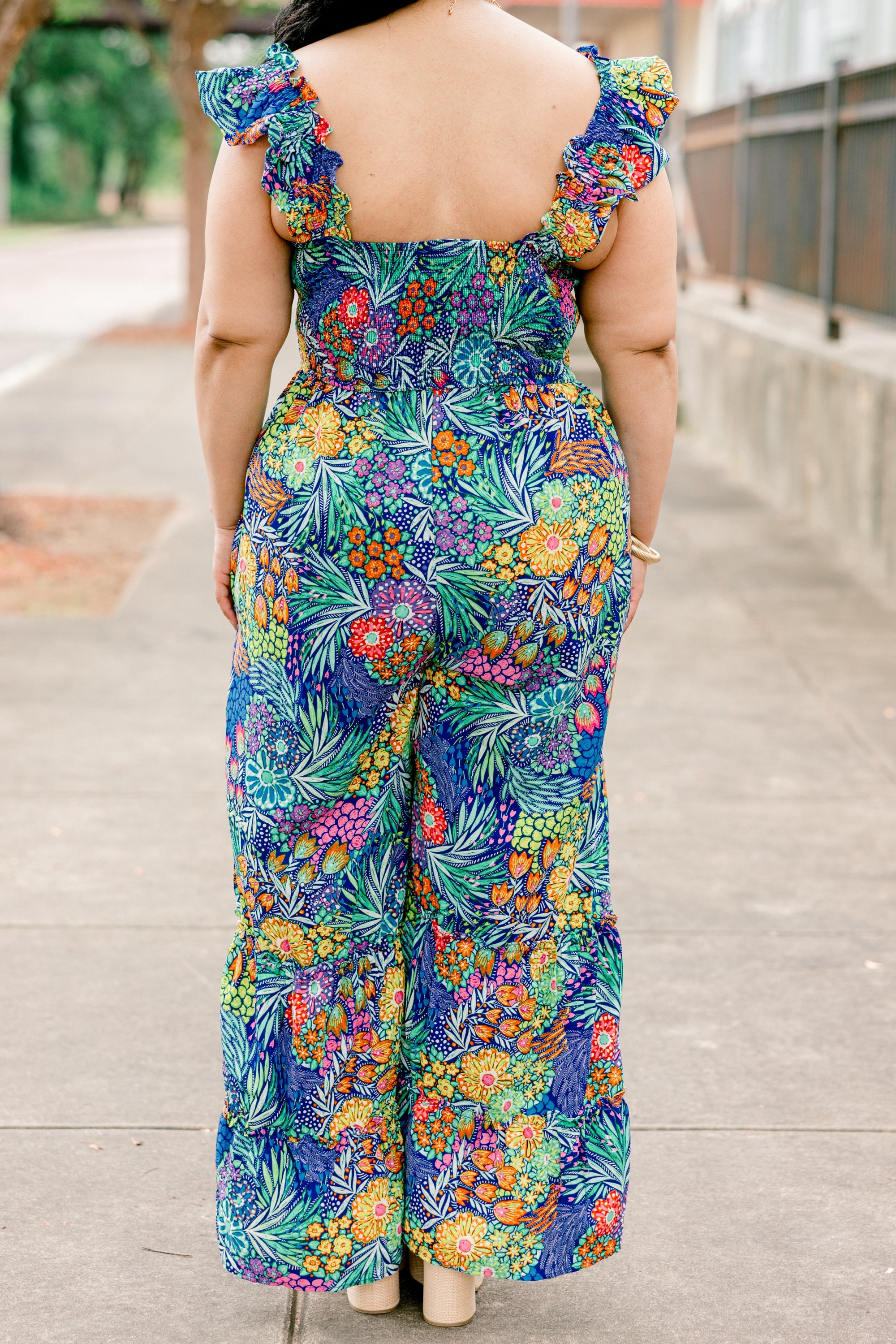Flirty Touch Jumpsuit, Navy