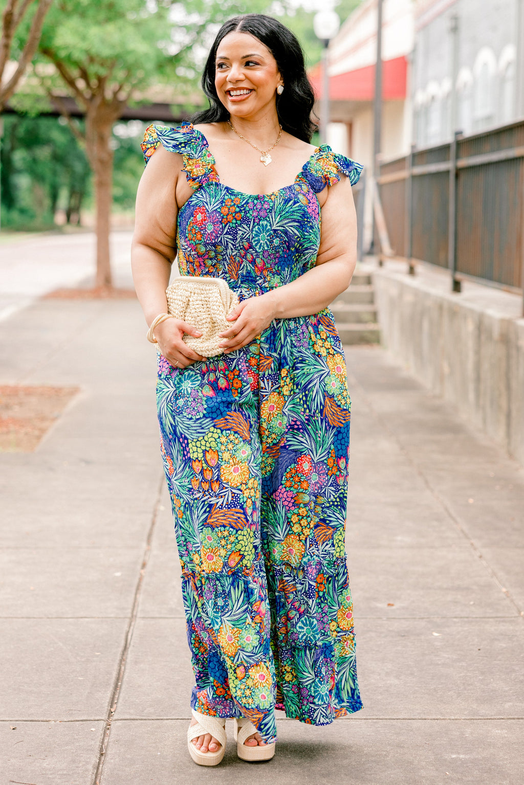 Flirty Touch Jumpsuit, Navy